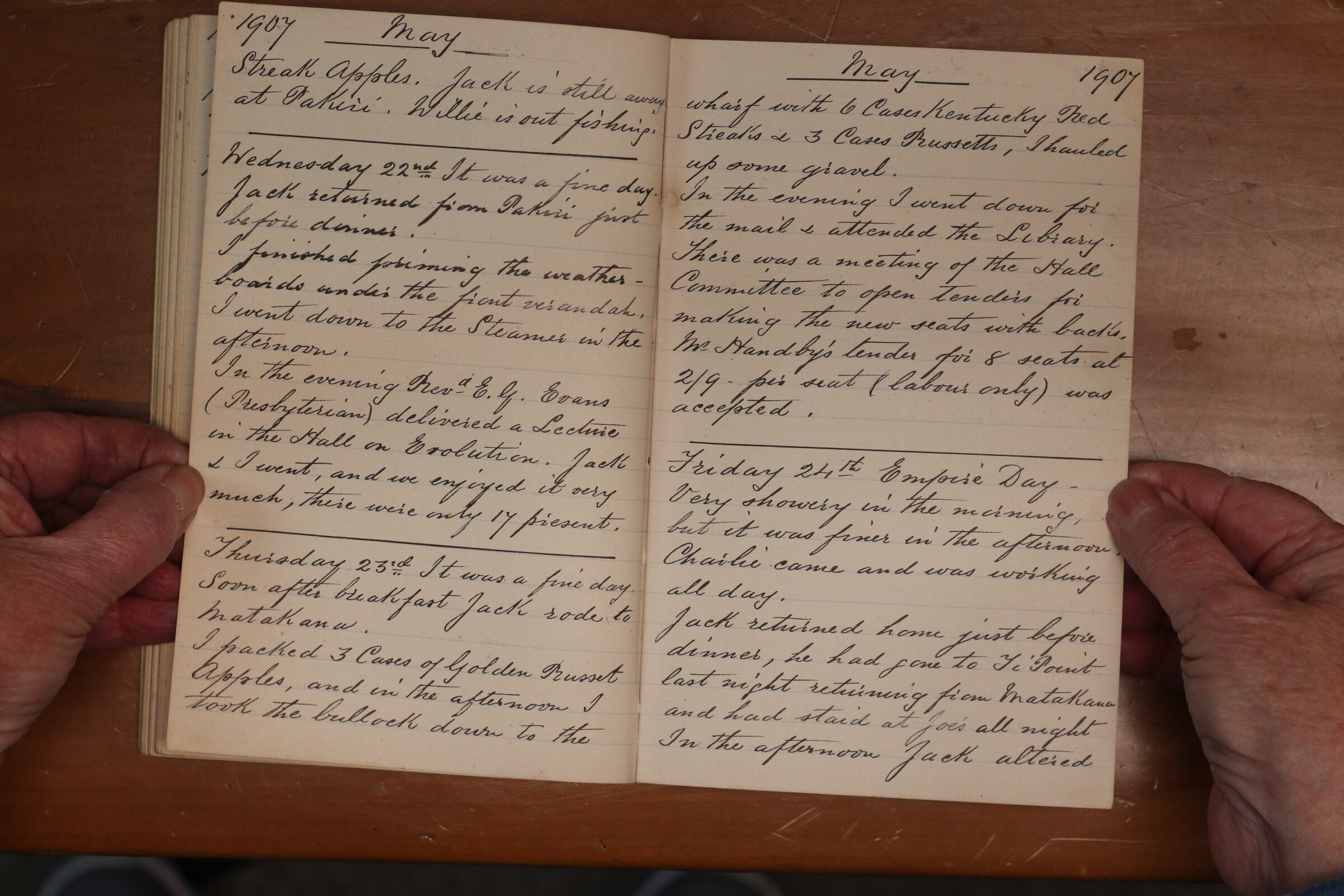 Original CS Clarke diary page