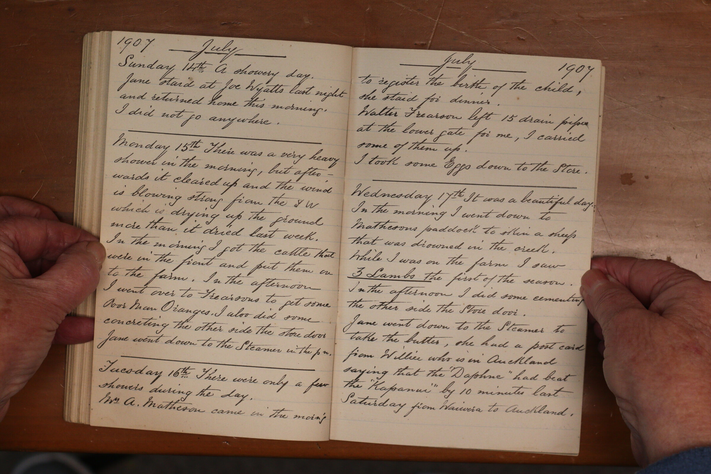 Original CS Clarke diary page