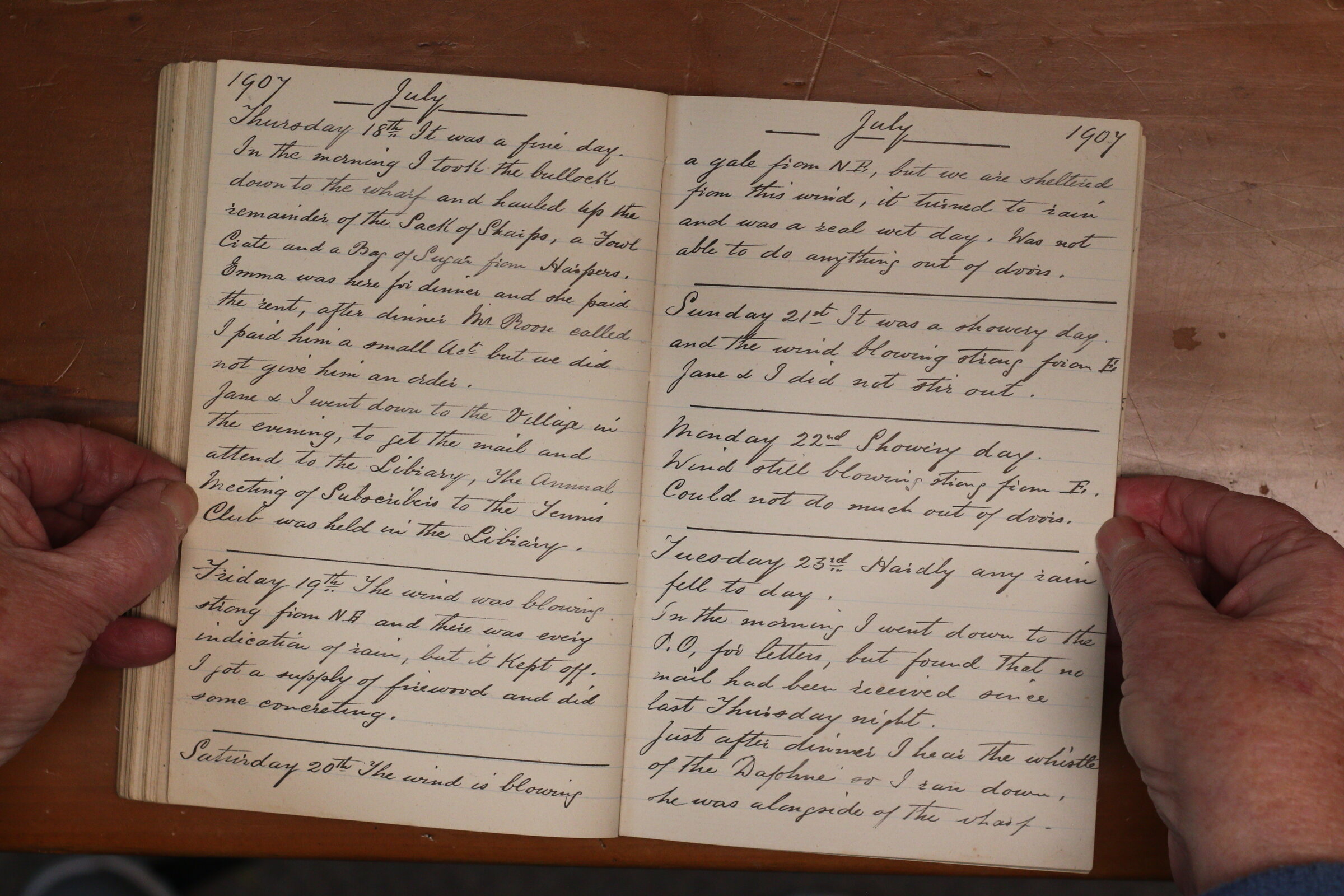 Original CS Clarke diary page