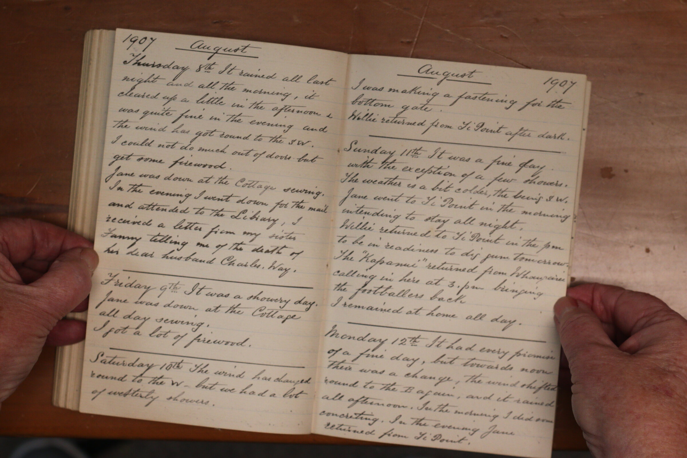 Original CS Clarke diary page