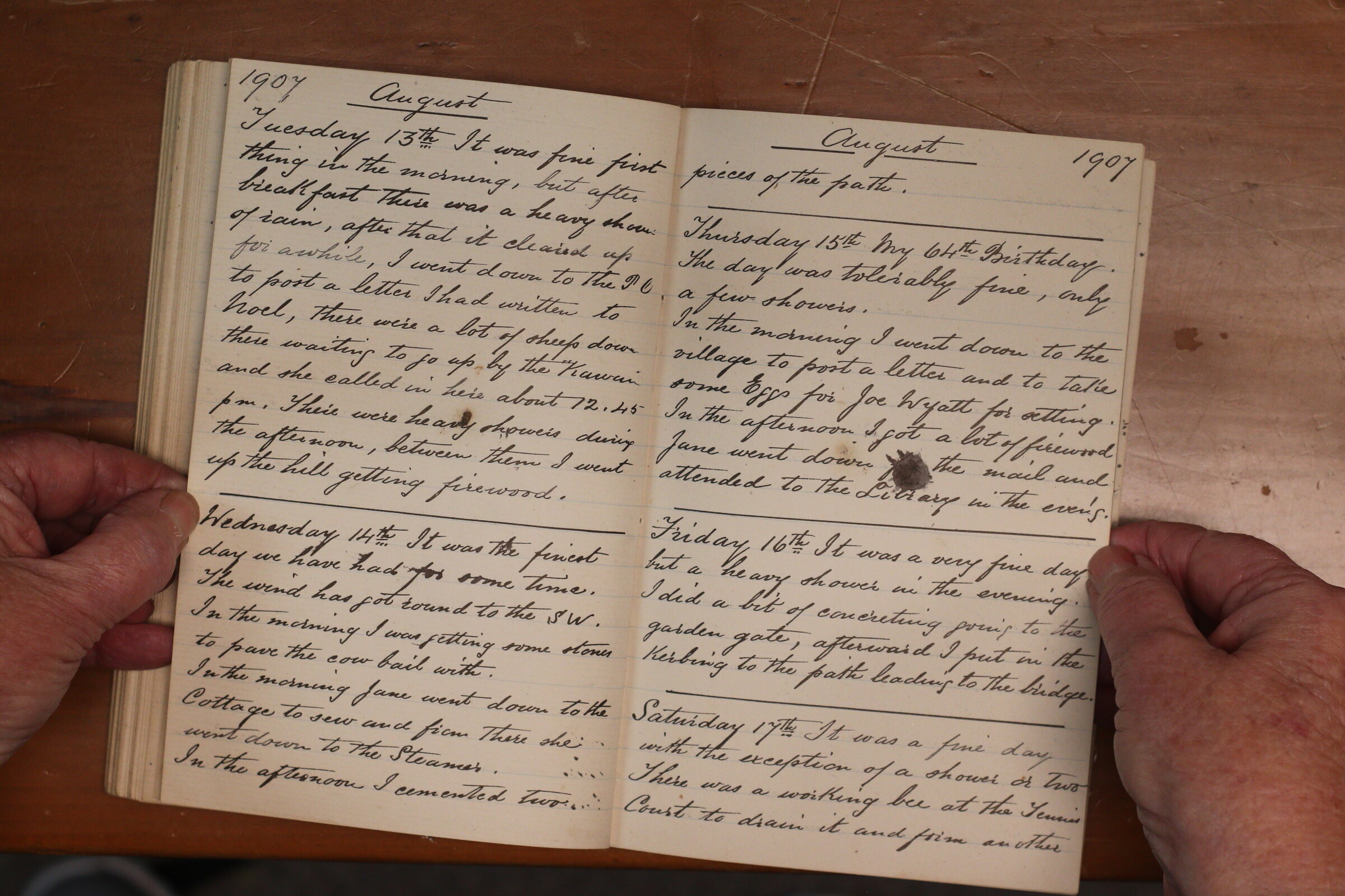 Original CS Clarke diary page