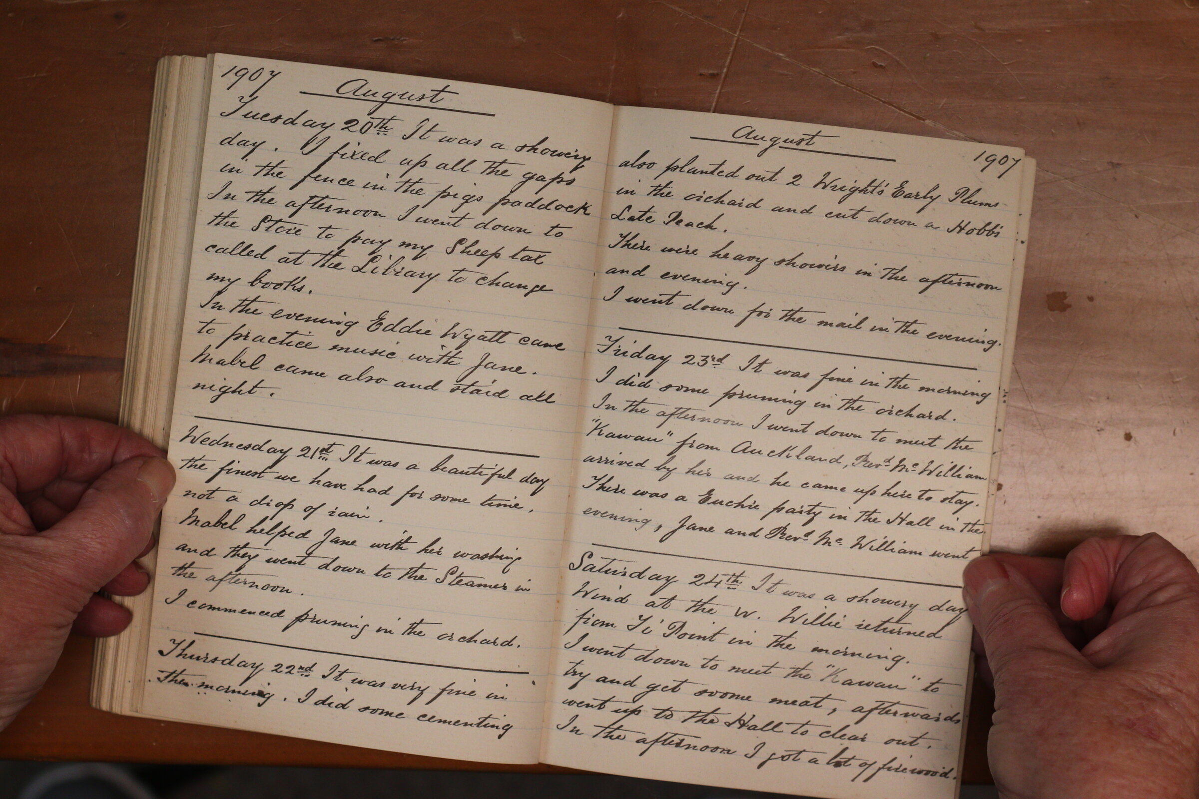 Original CS Clarke diary page