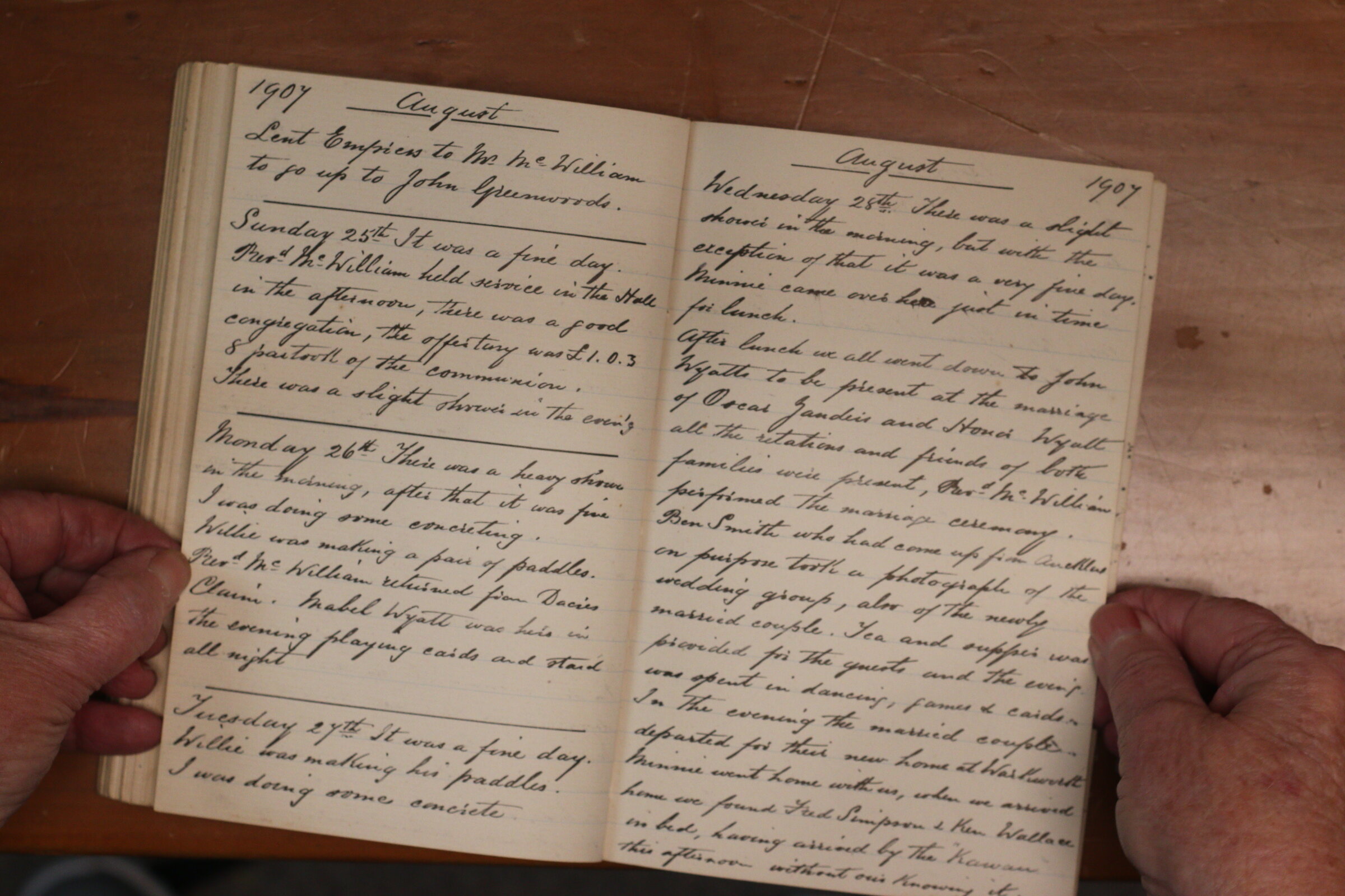 Original CS Clarke diary page