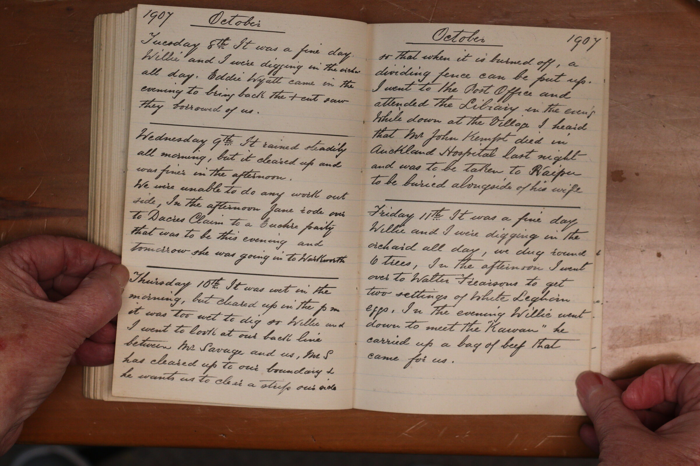 Original CS Clarke diary page