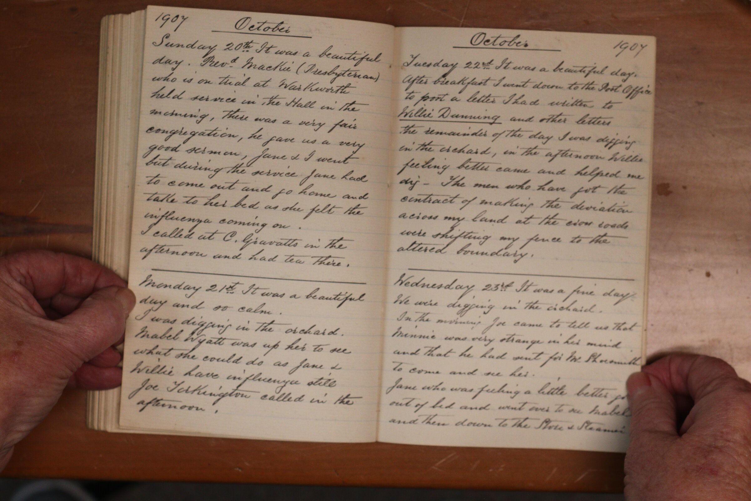 Original CS Clarke diary page