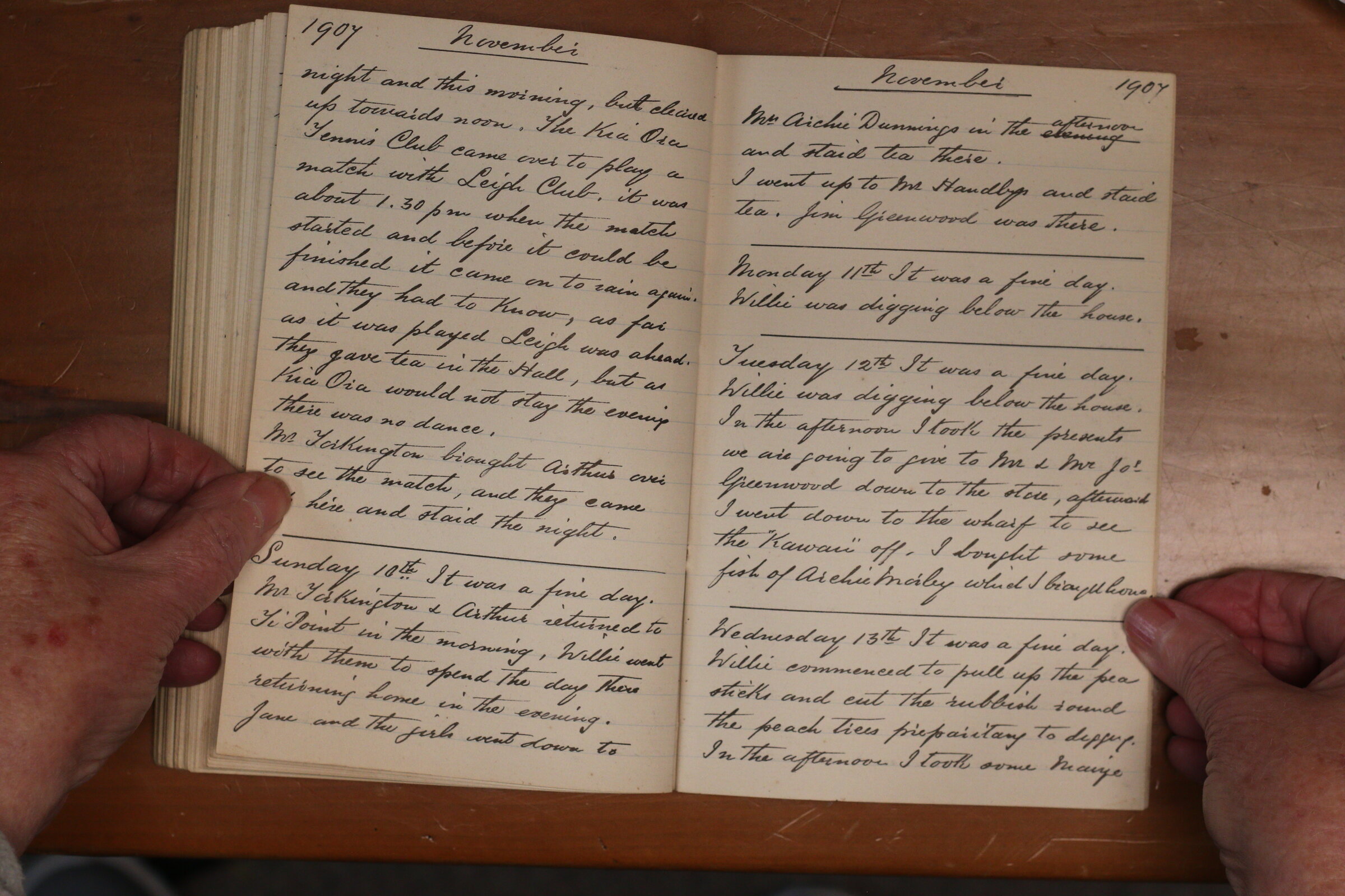 Original CS Clarke diary page