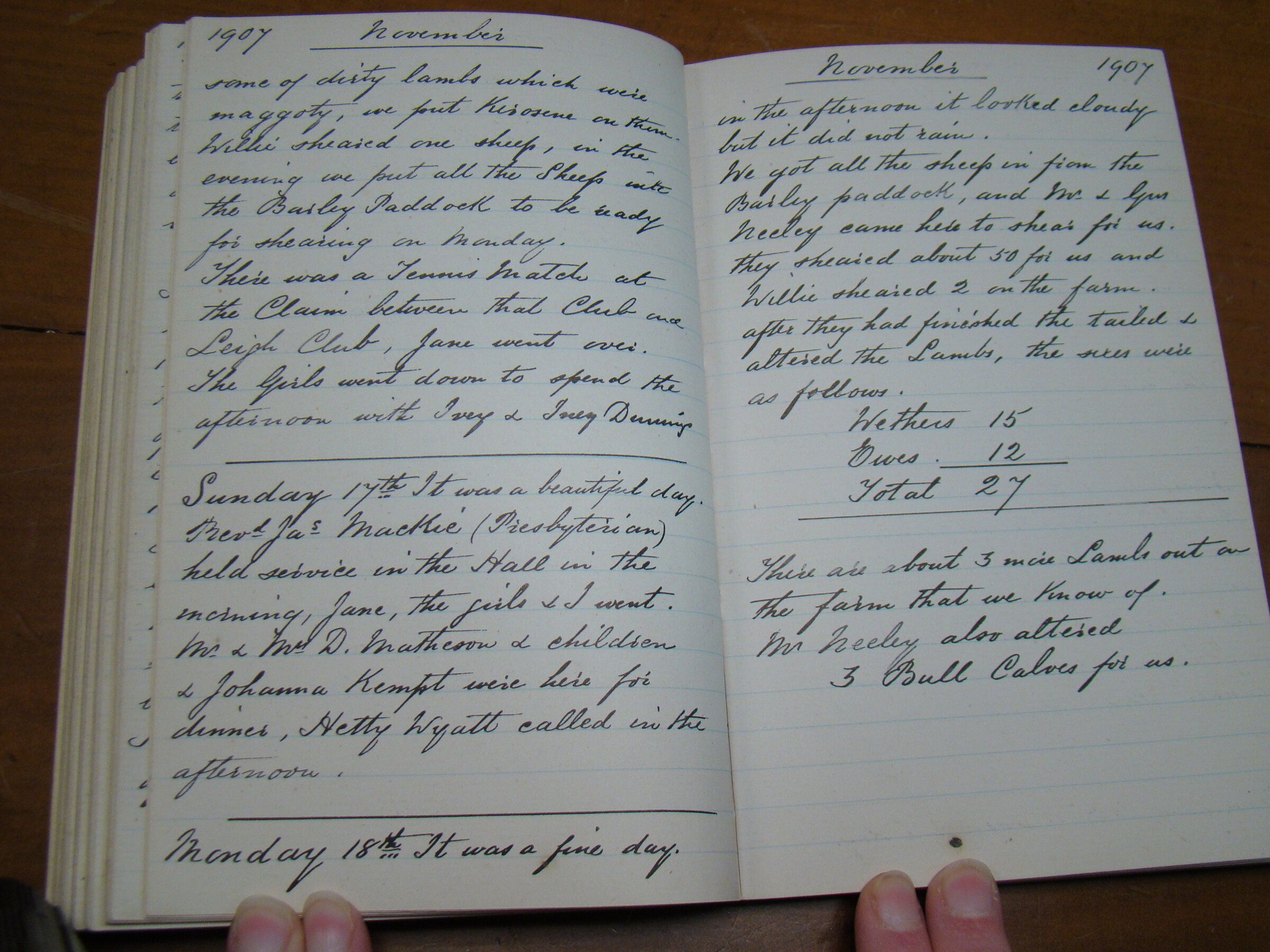 Original CS Clarke diary page