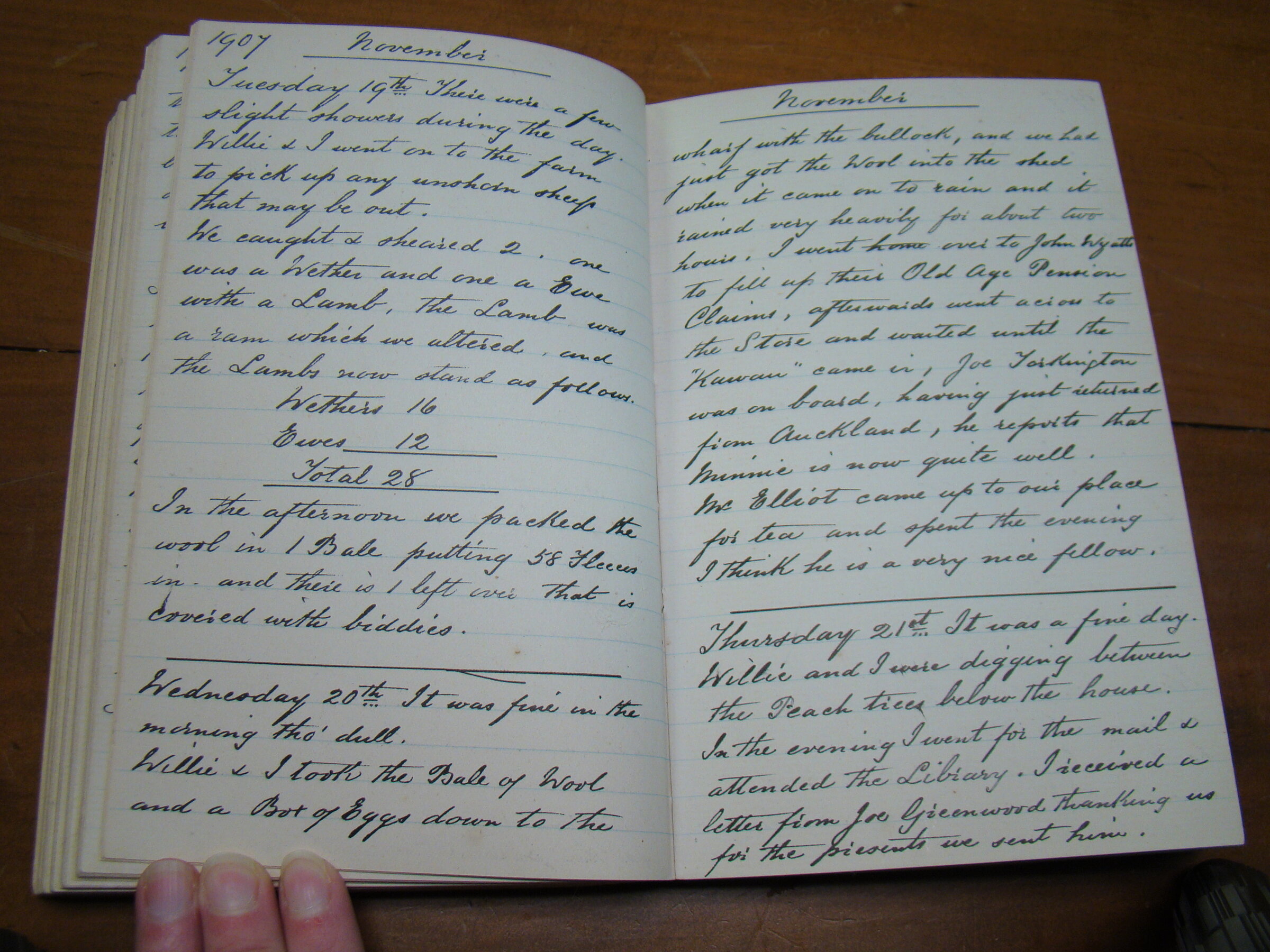 Original CS Clarke diary page
