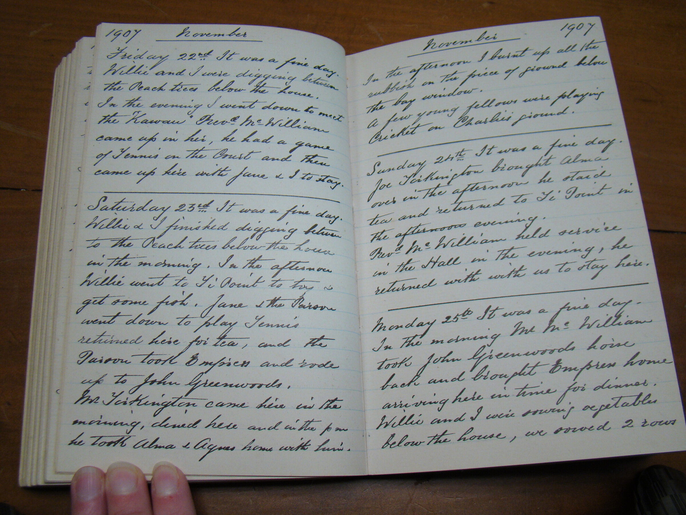 Original CS Clarke diary page