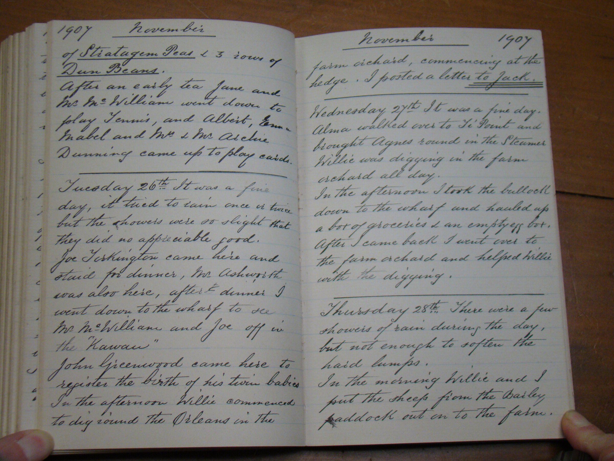 Original CS Clarke diary page