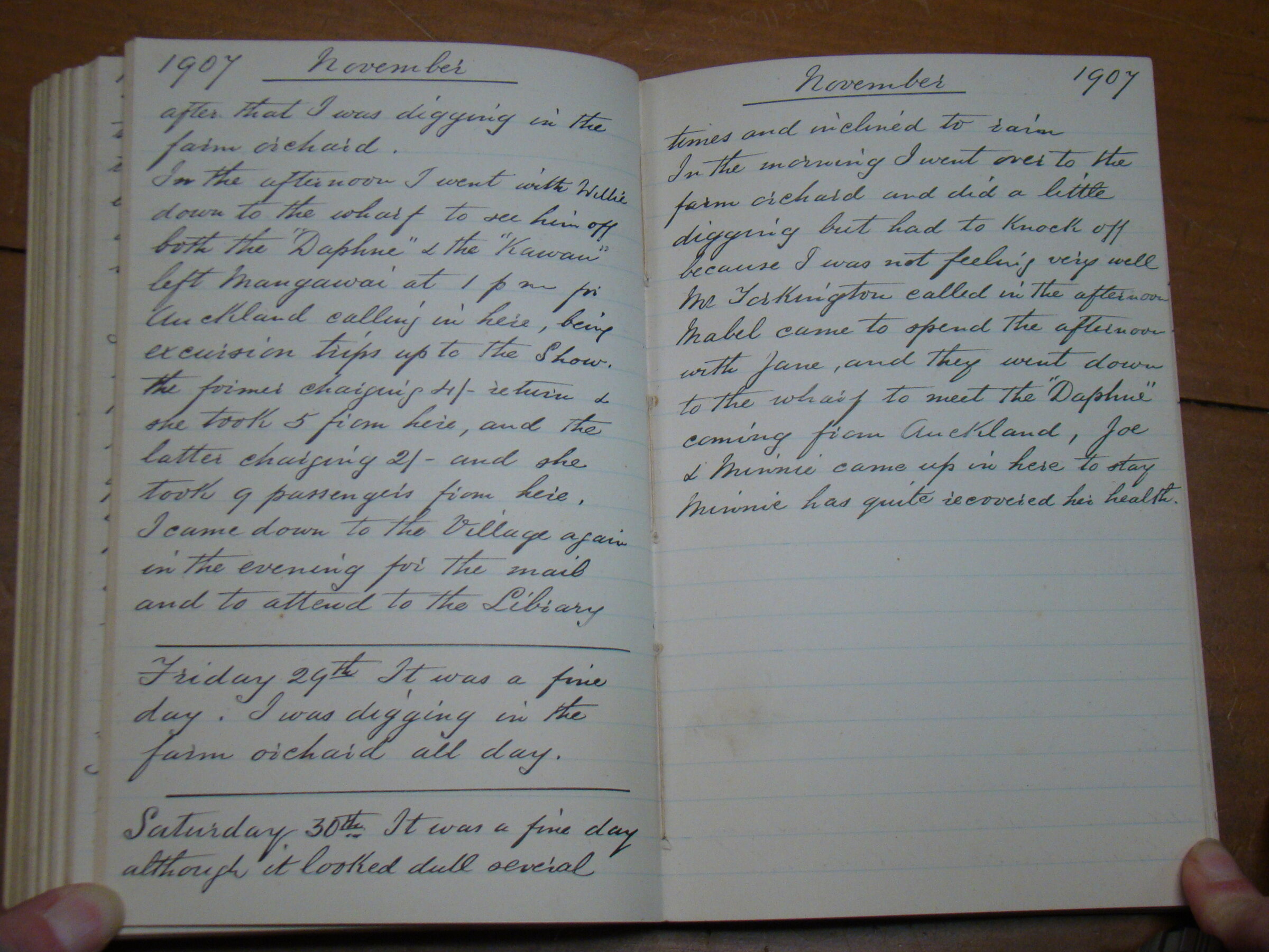 Original CS Clarke diary page