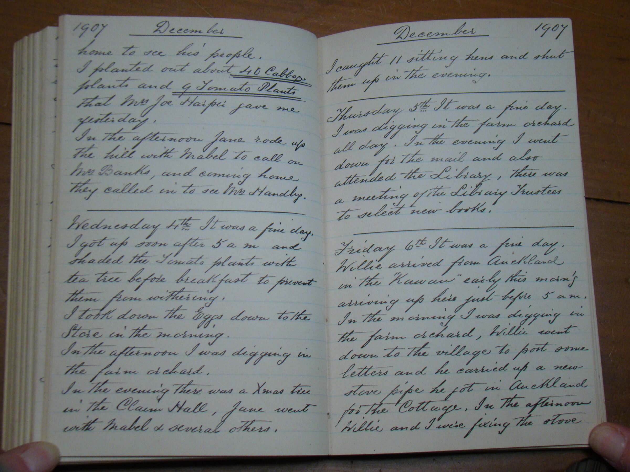 Original CS Clarke diary page