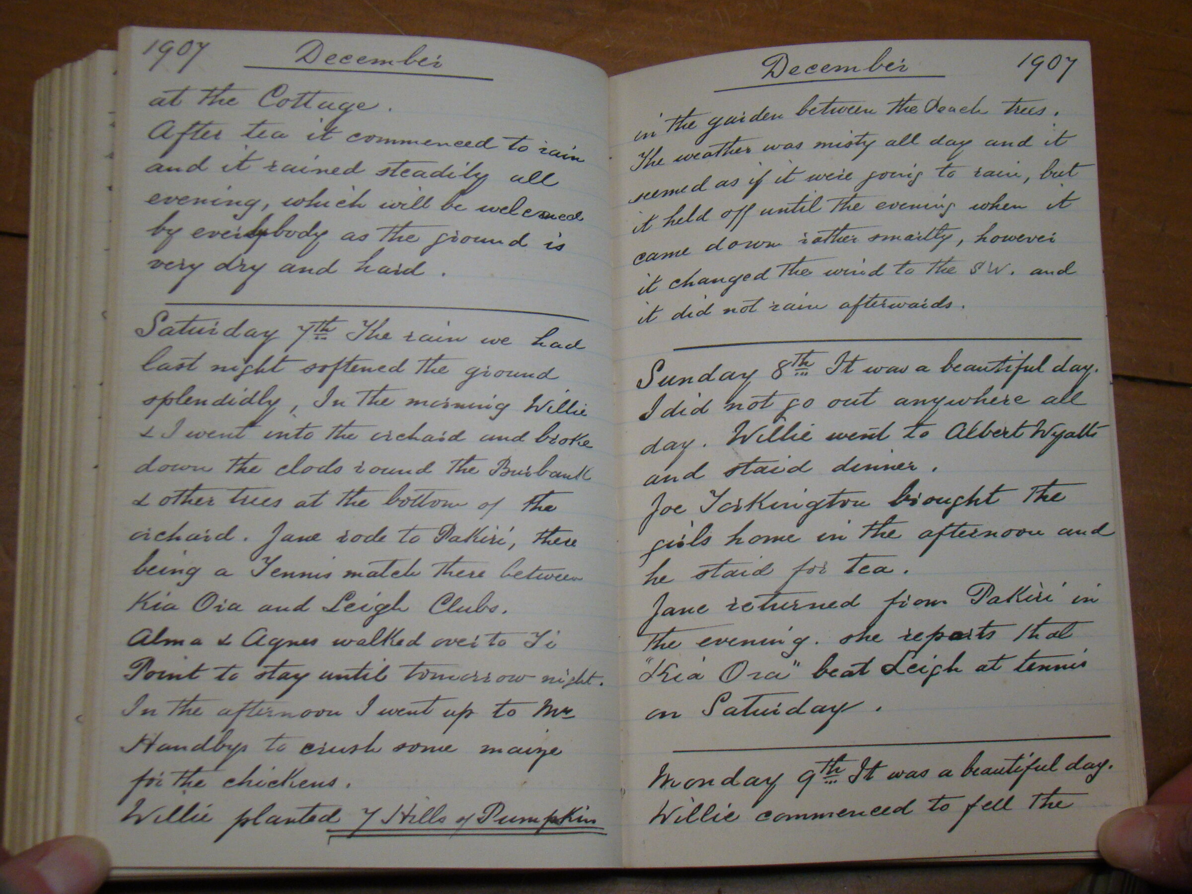 Original CS Clarke diary page