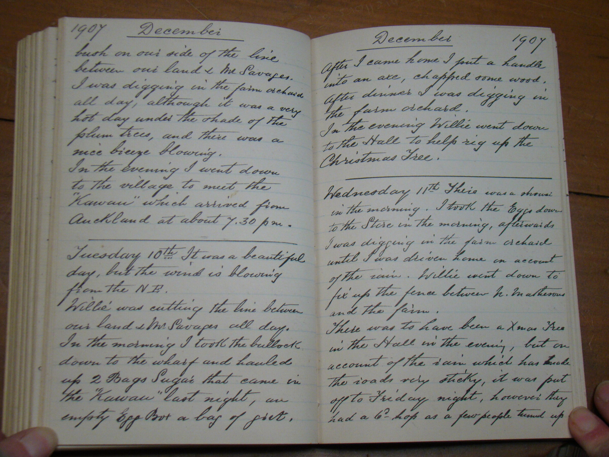 Original CS Clarke diary page