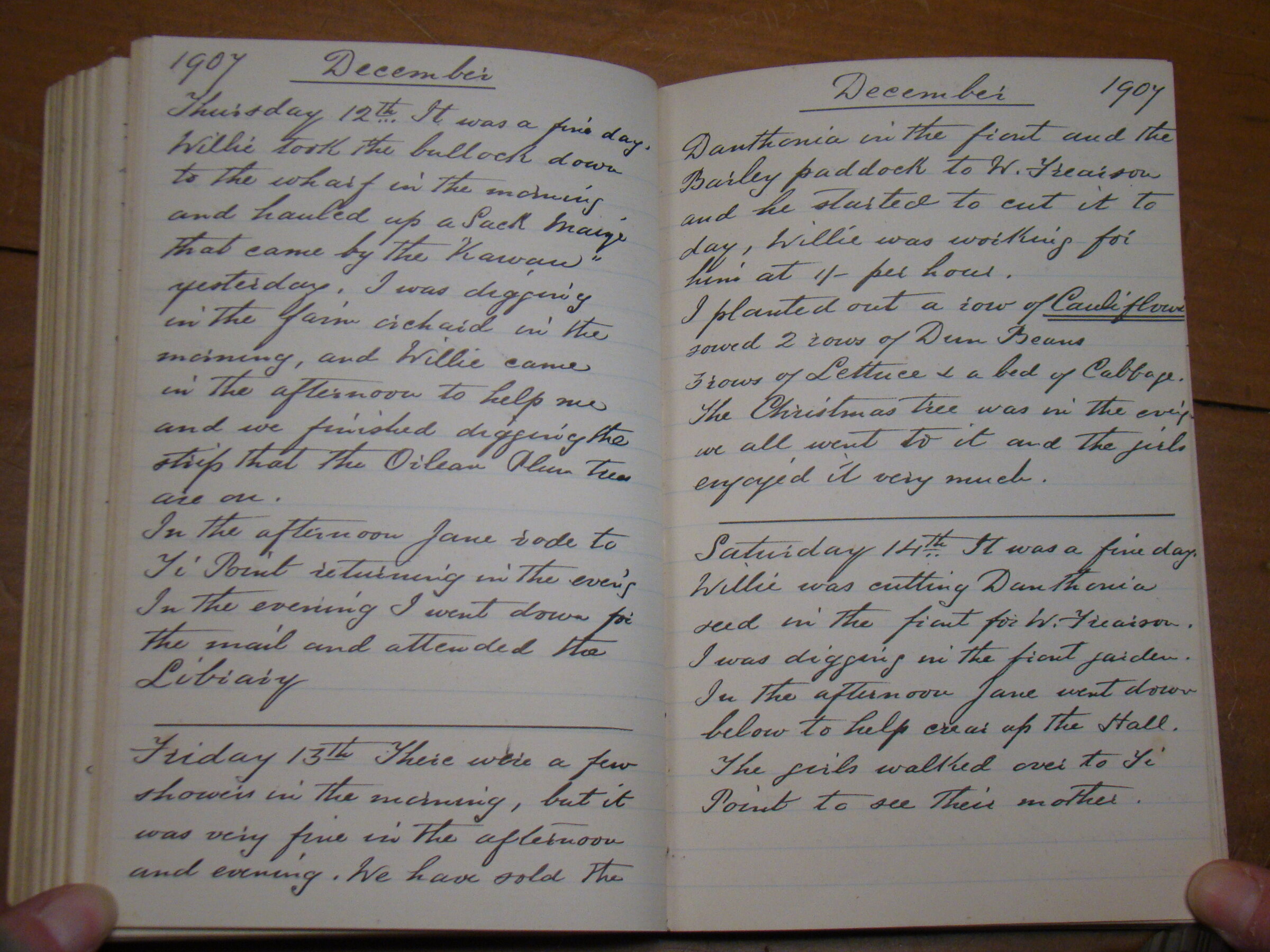 Original CS Clarke diary page