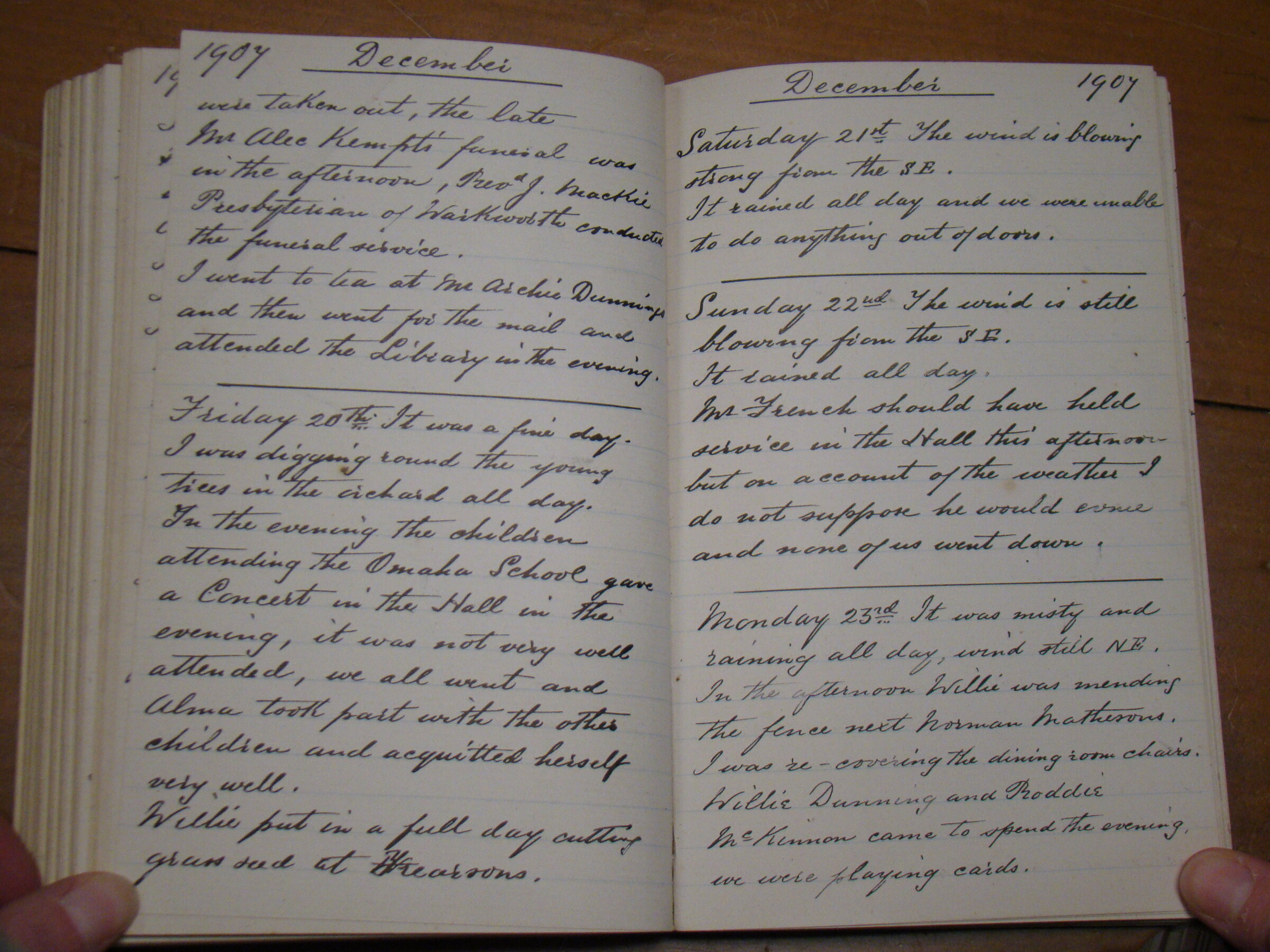 Original CS Clarke diary page