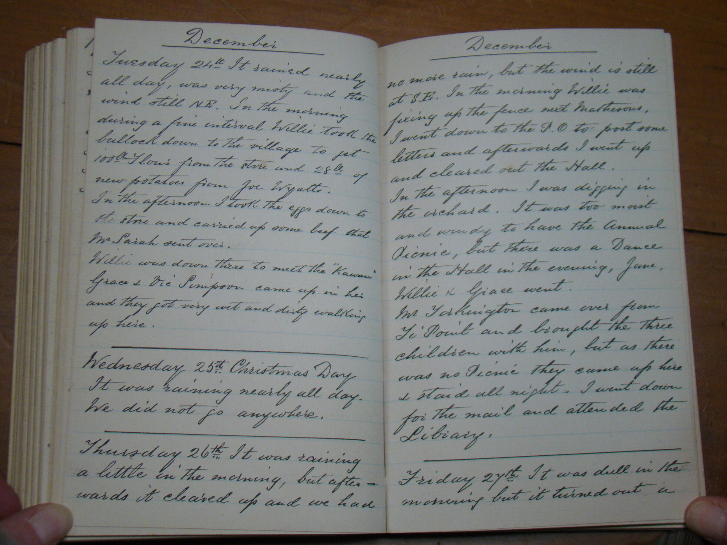Original CS Clarke diary page