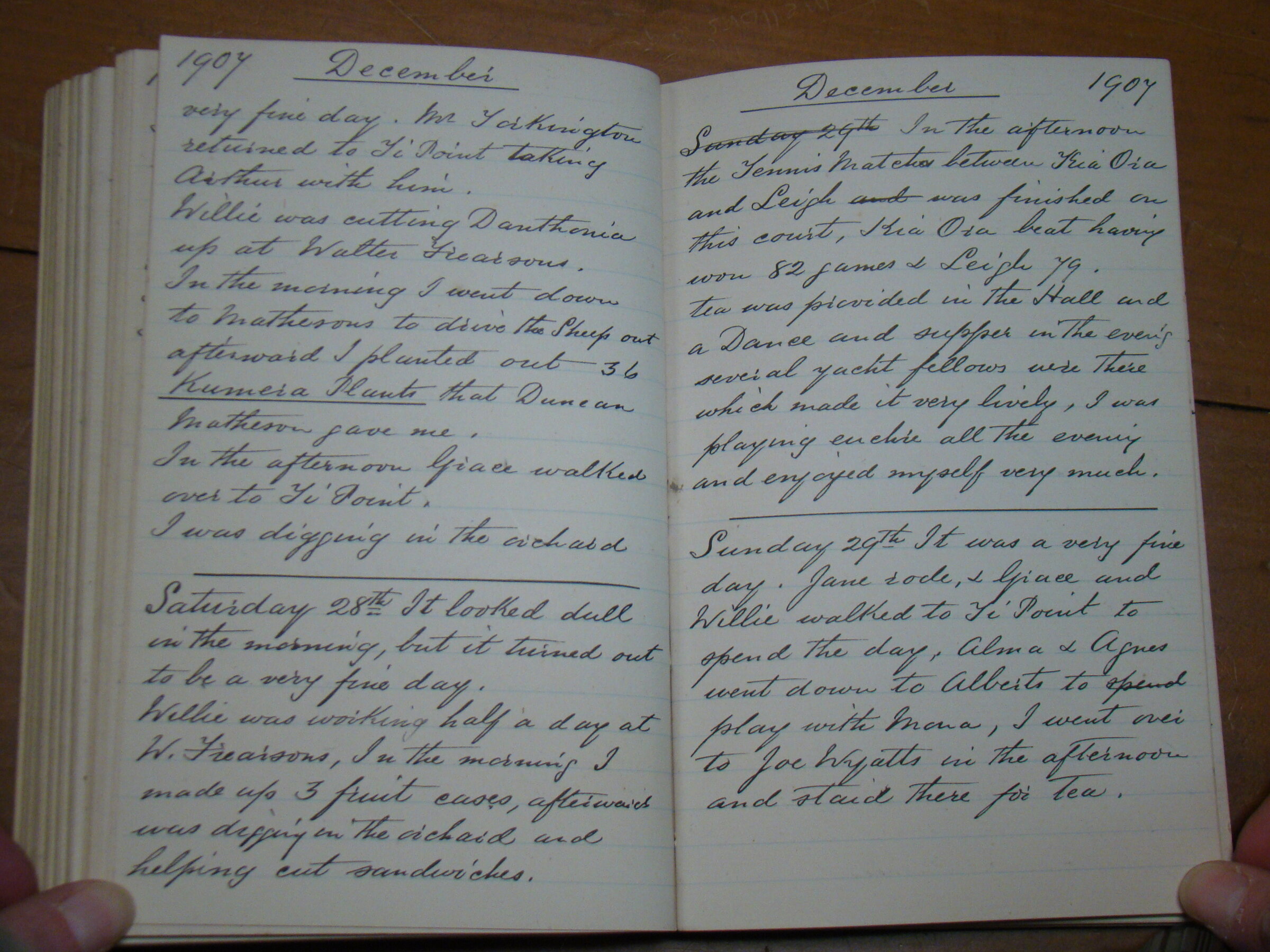 Original CS Clarke diary page