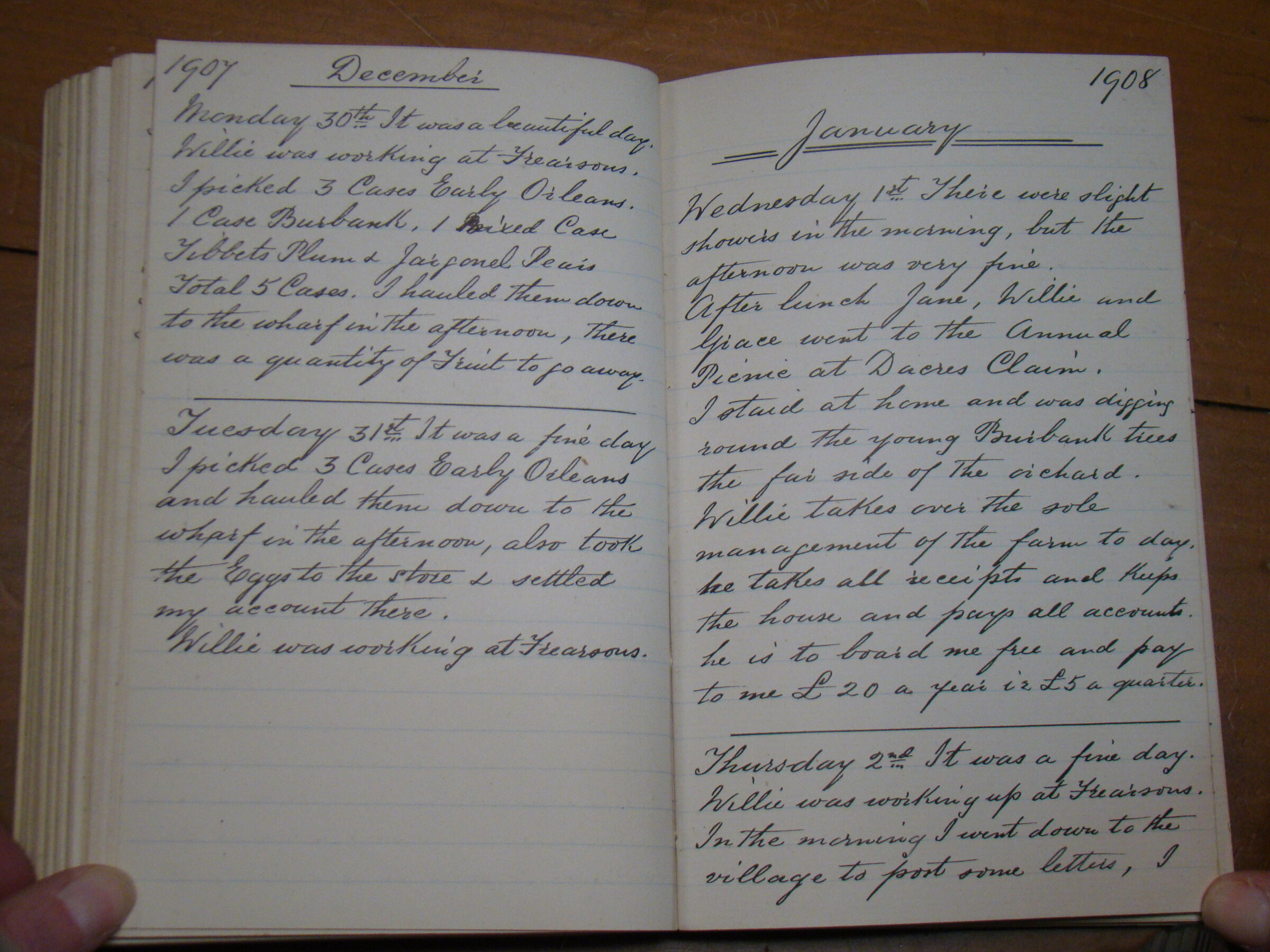 Original CS Clarke diary page