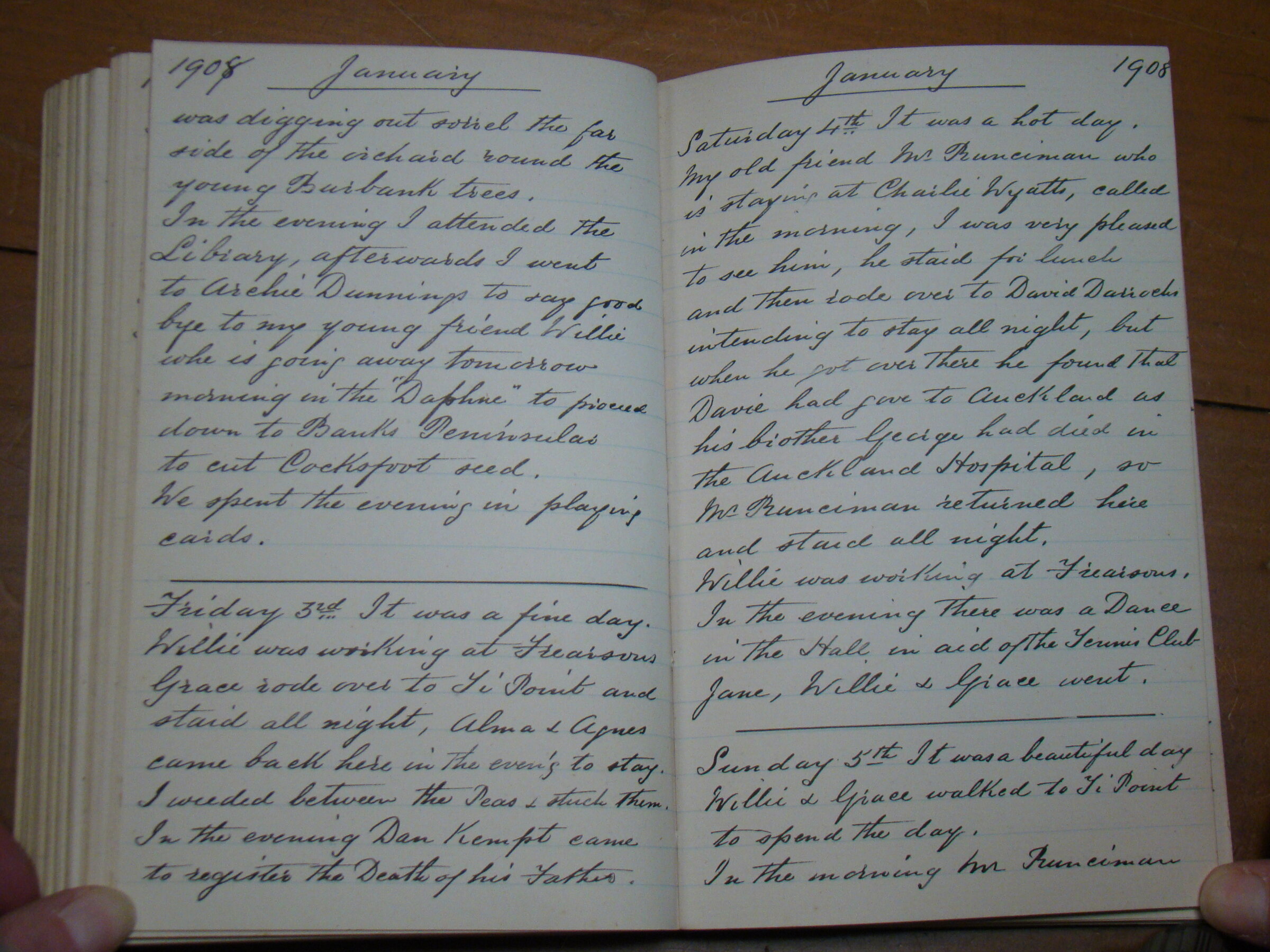 Original CS Clarke diary page