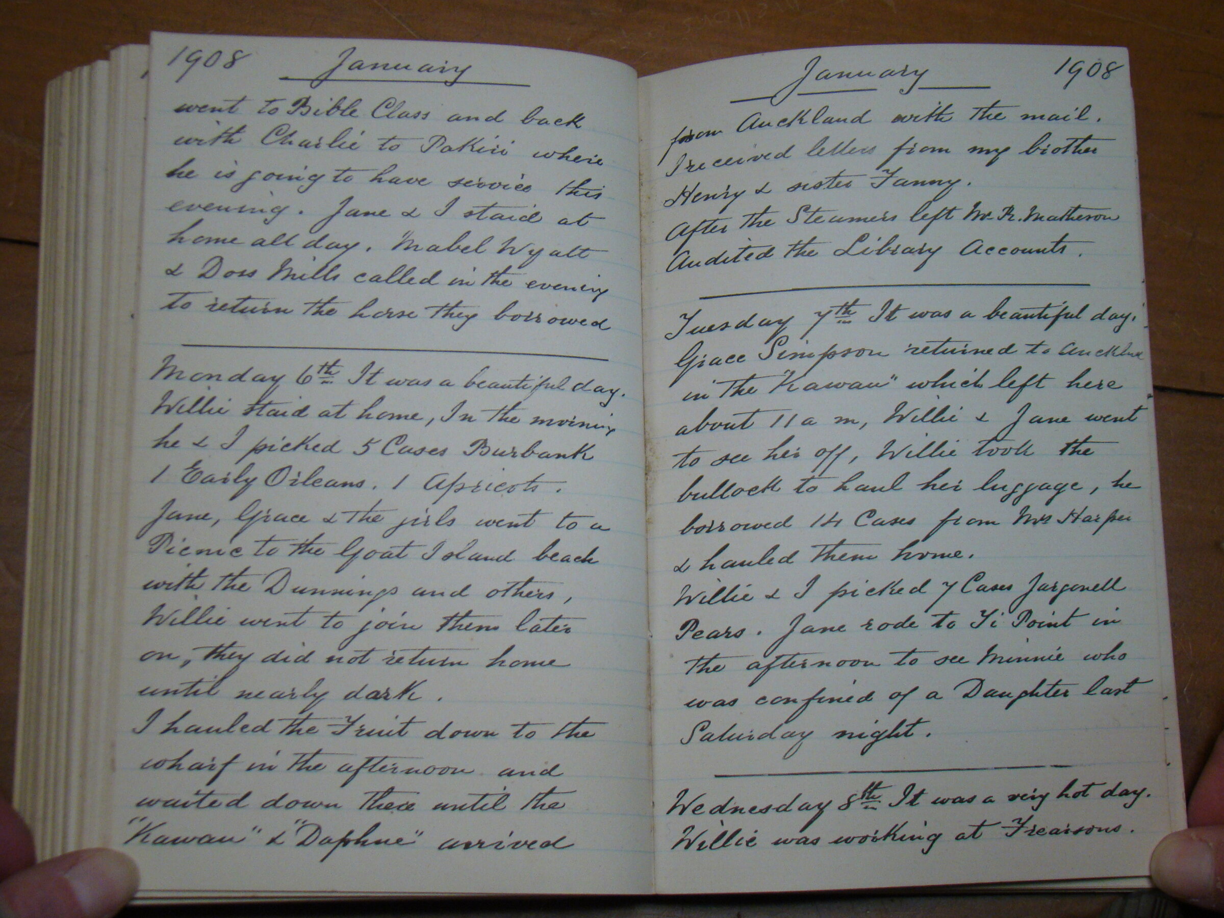 Original CS Clarke diary page