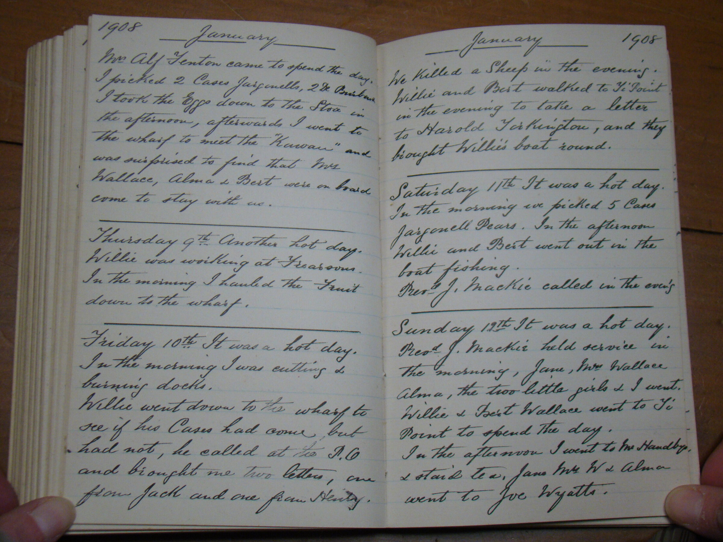 Original CS Clarke diary page