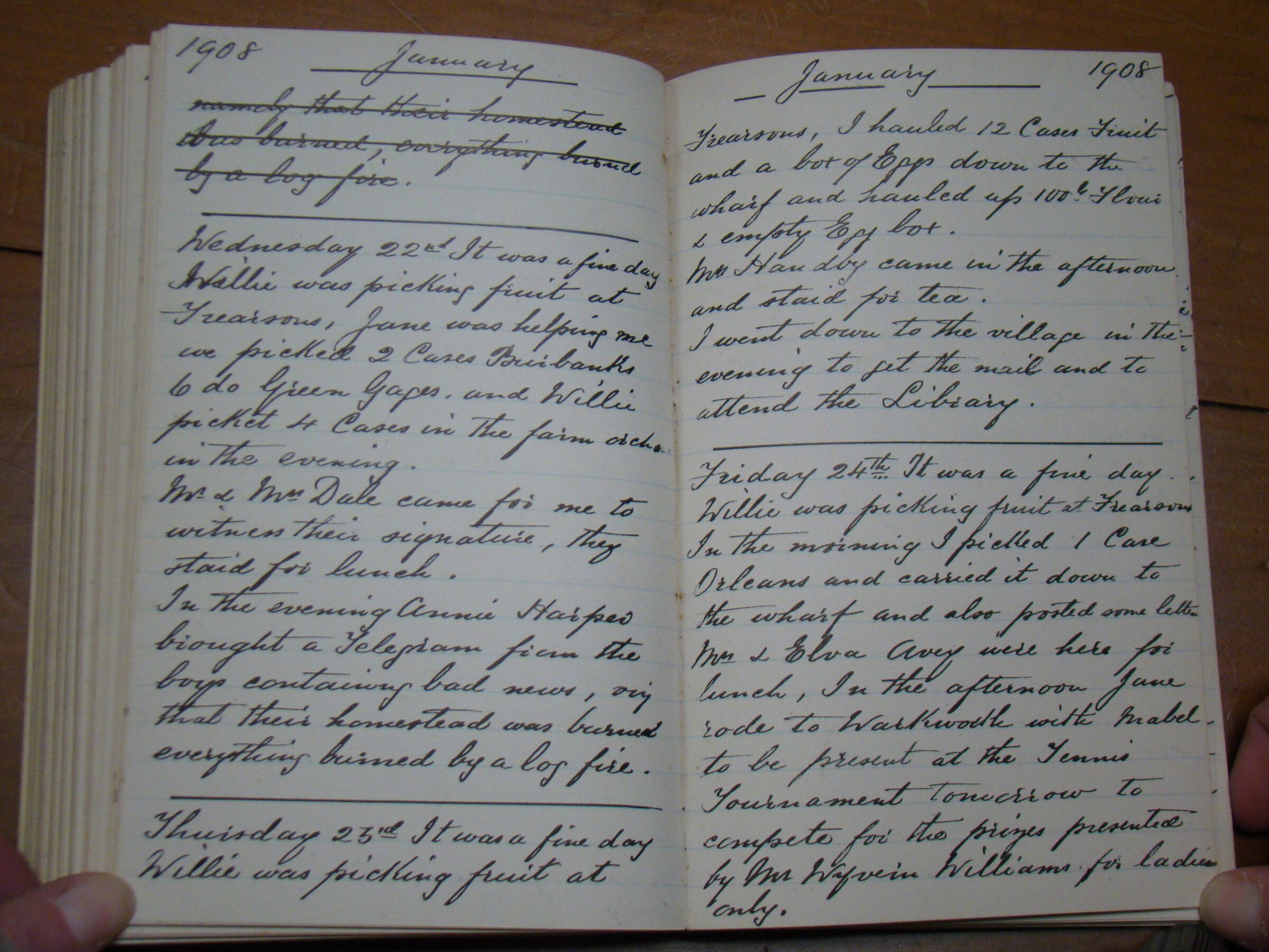 Original CS Clarke diary page