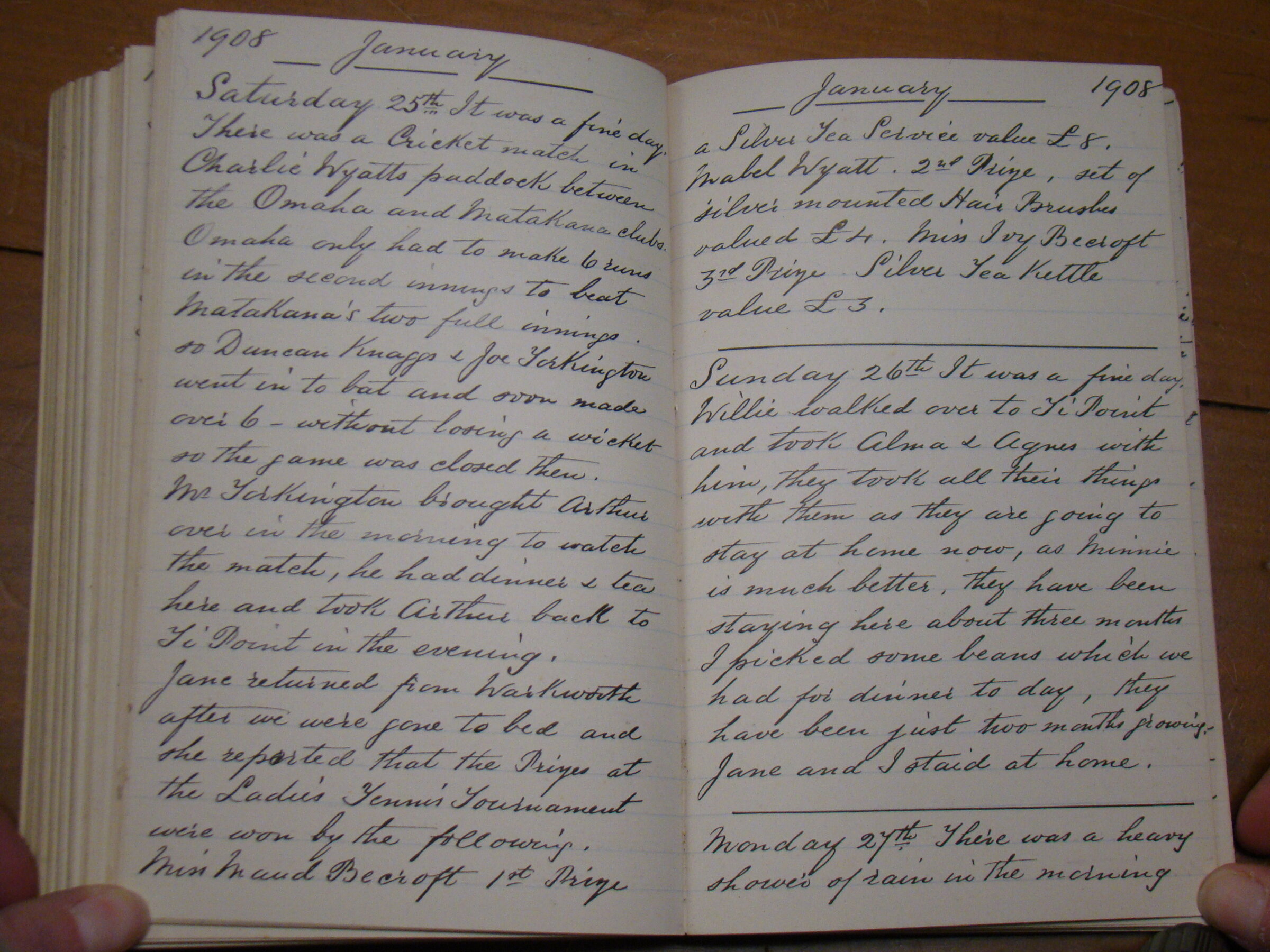 Original CS Clarke diary page