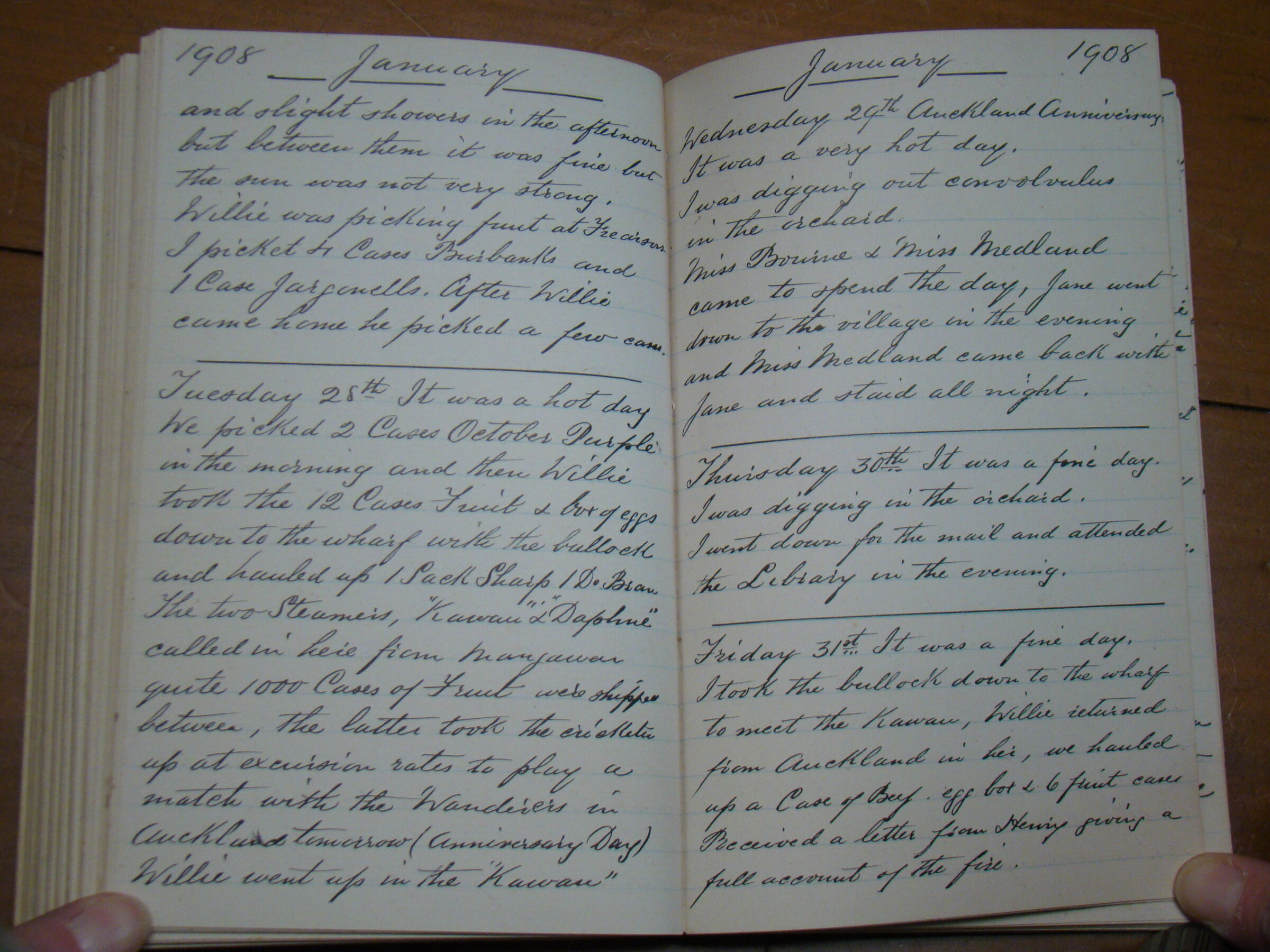 Original CS Clarke diary page
