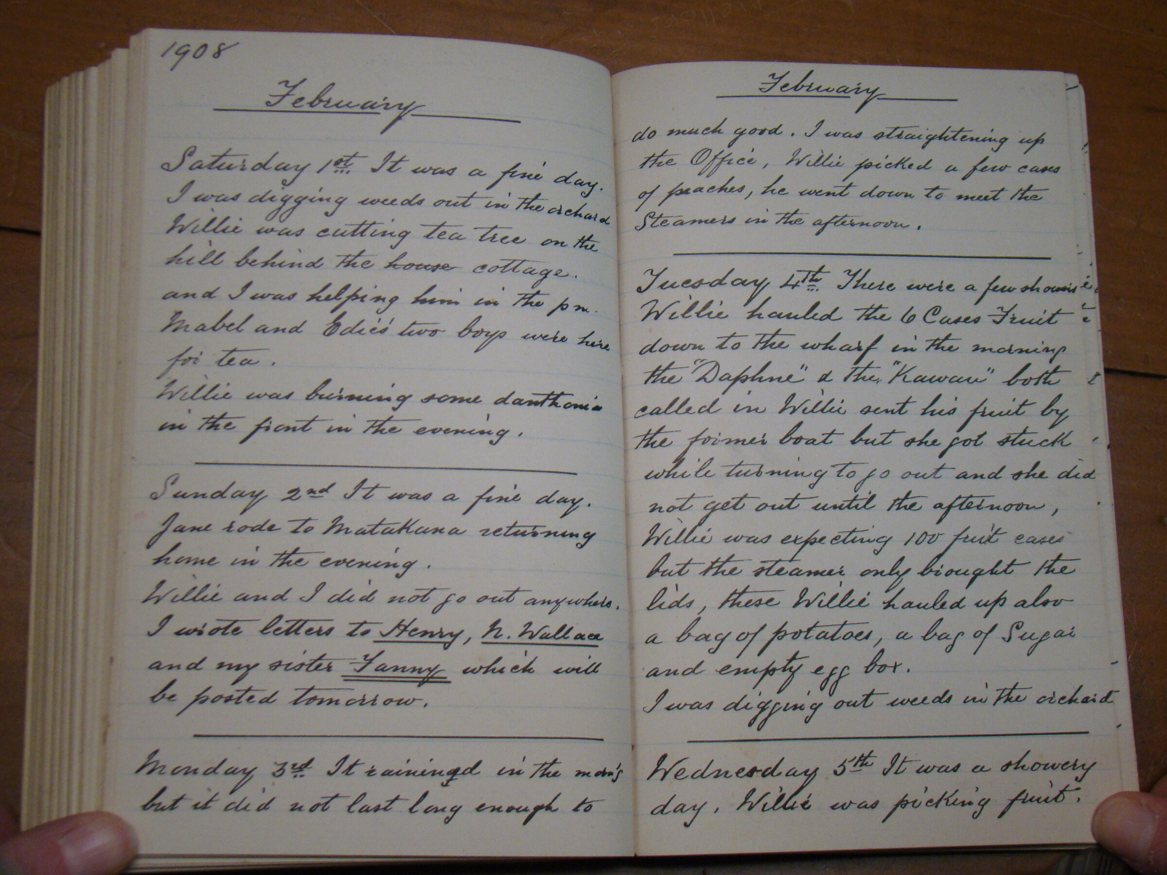 Original CS Clarke diary page