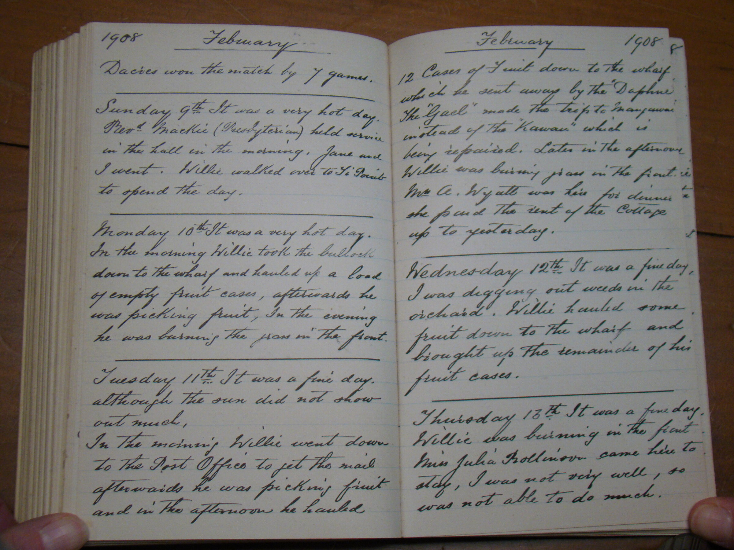 Original CS Clarke diary page