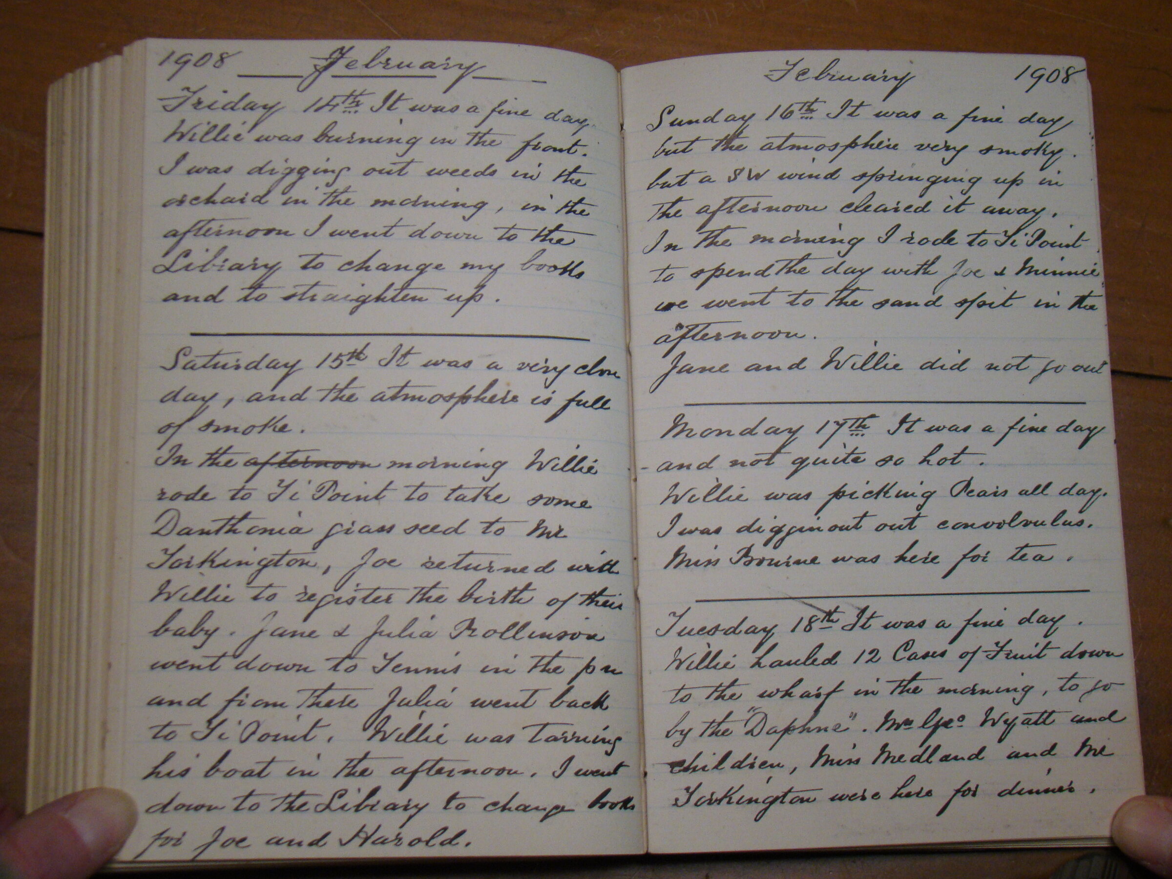 Original CS Clarke diary page