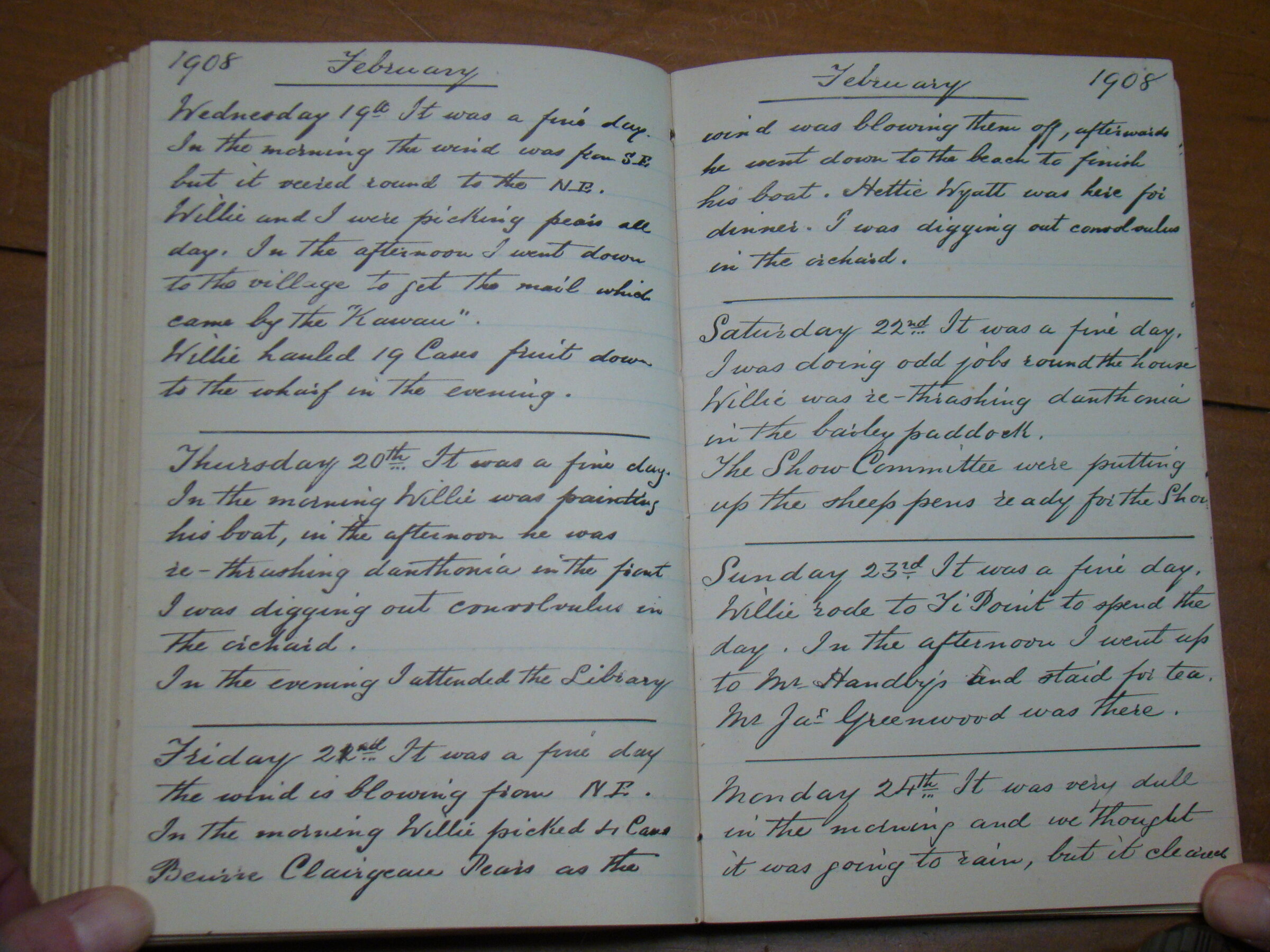 Original CS Clarke diary page