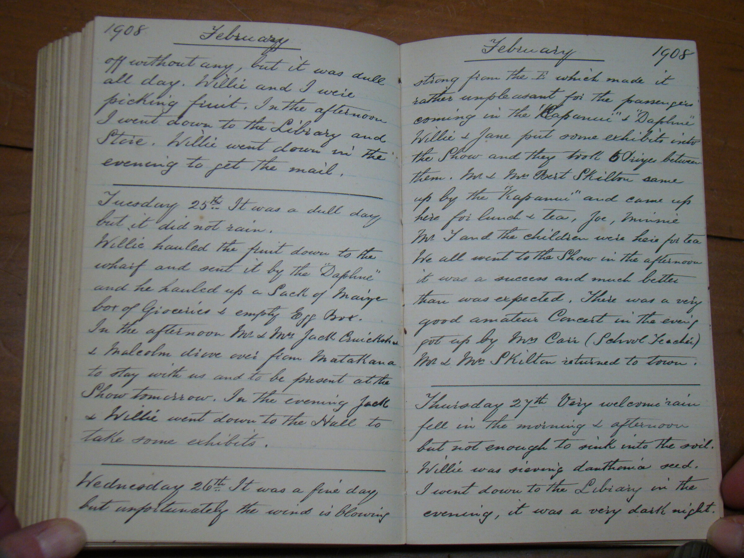 Original CS Clarke diary page
