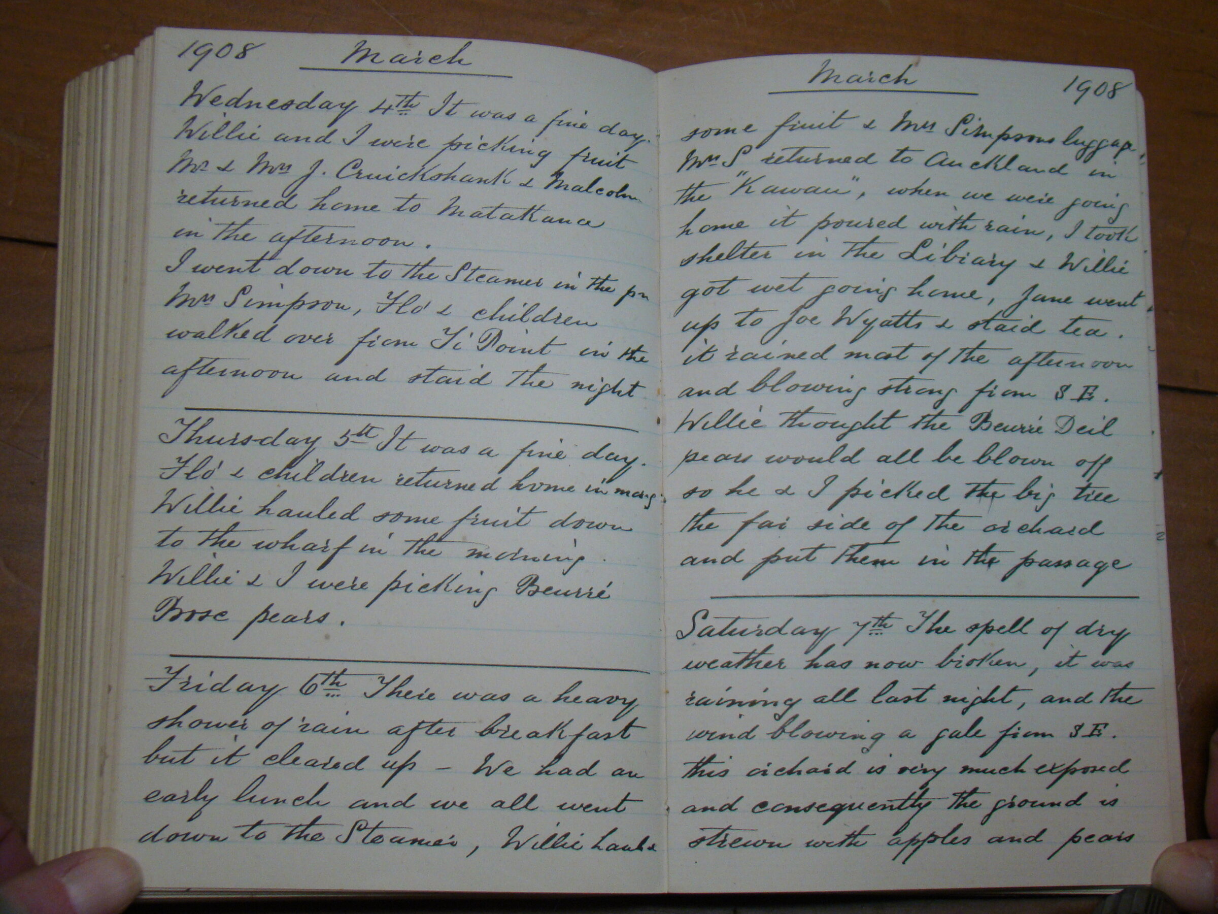 Original CS Clarke diary page