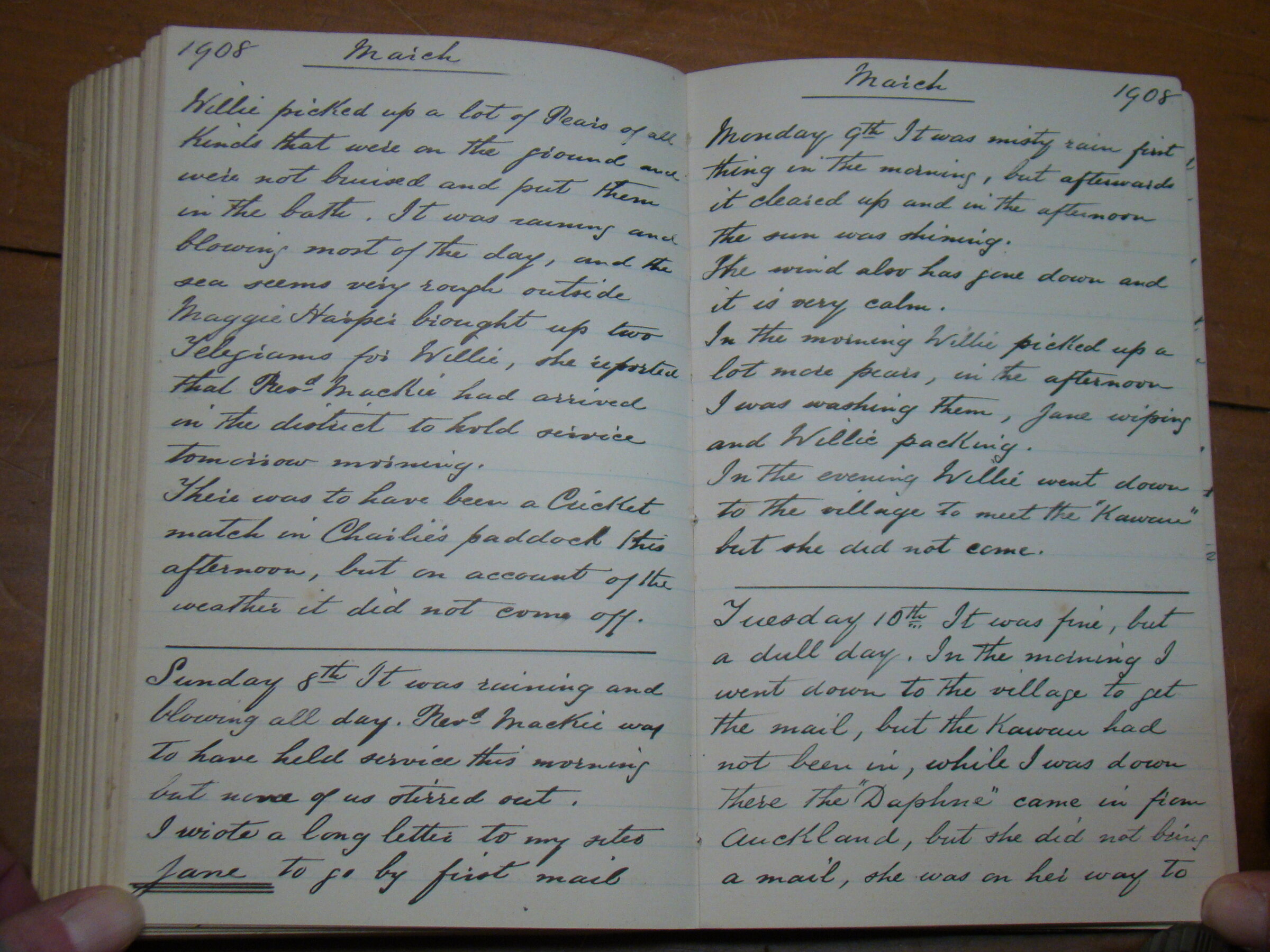 Original CS Clarke diary page