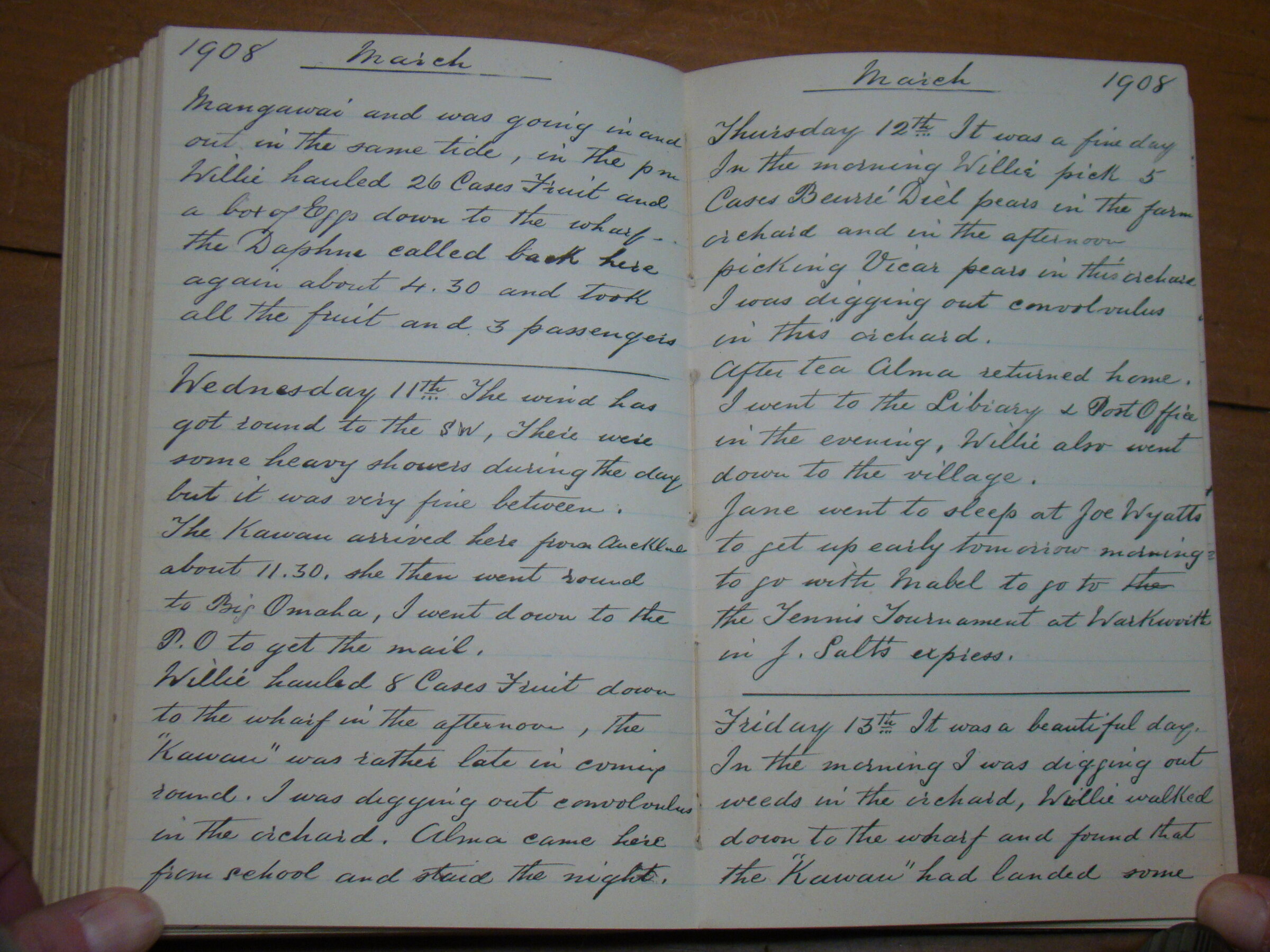 Original CS Clarke diary page