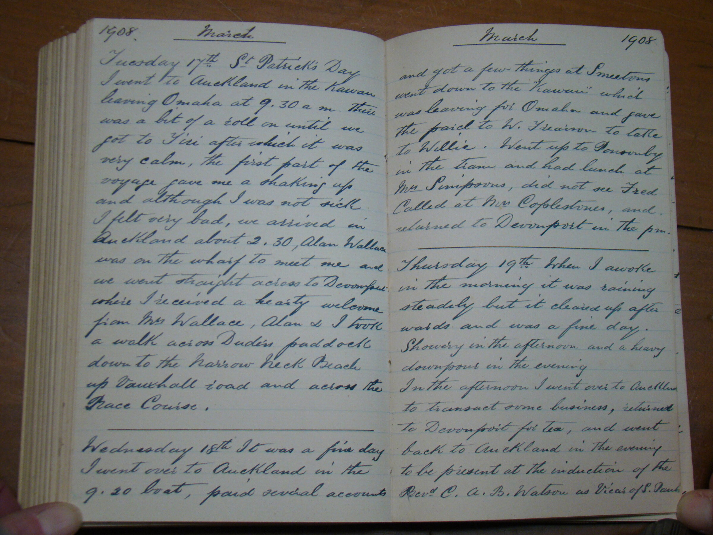 Original CS Clarke diary page