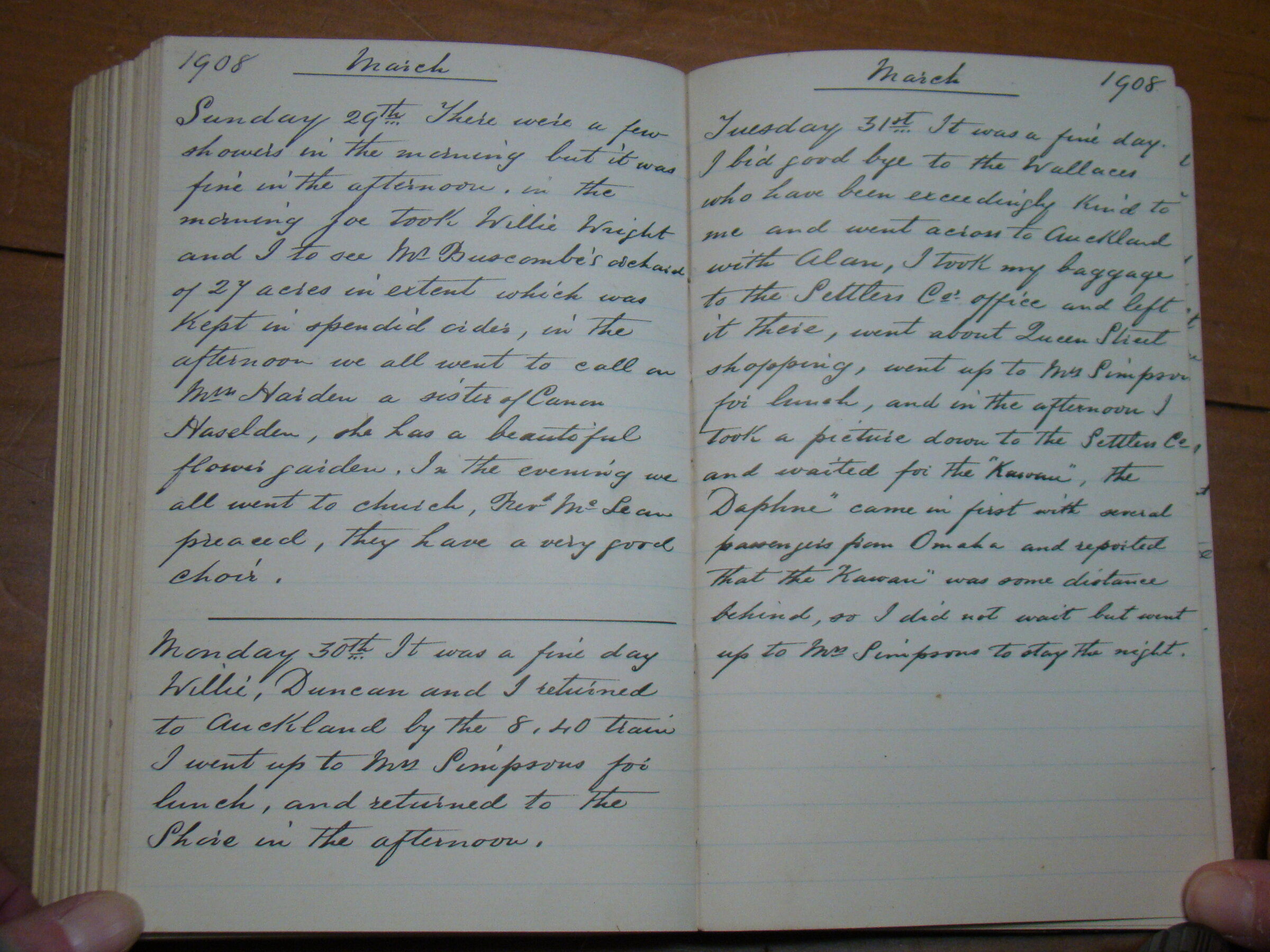Original CS Clarke diary page