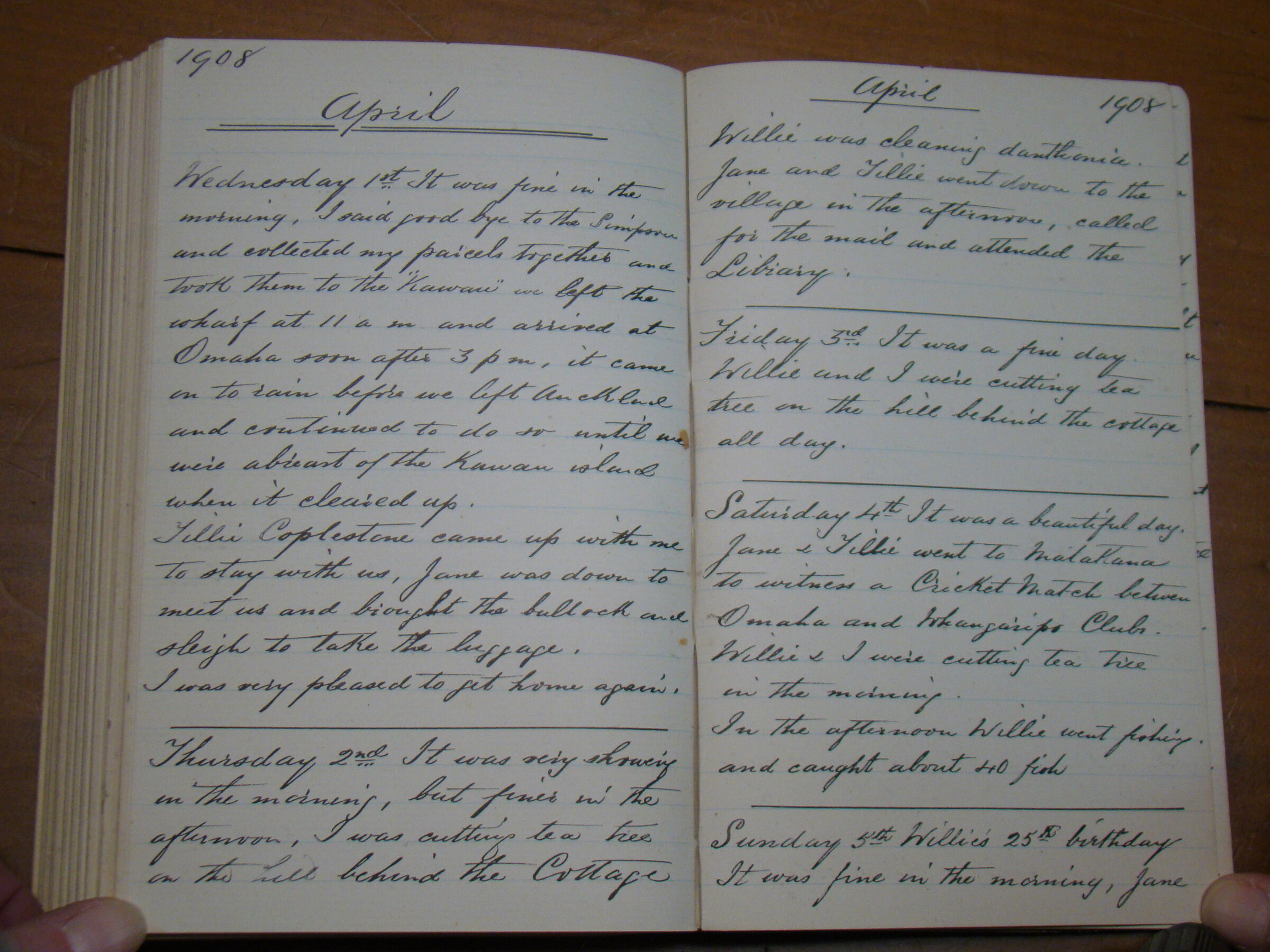 Original CS Clarke diary page
