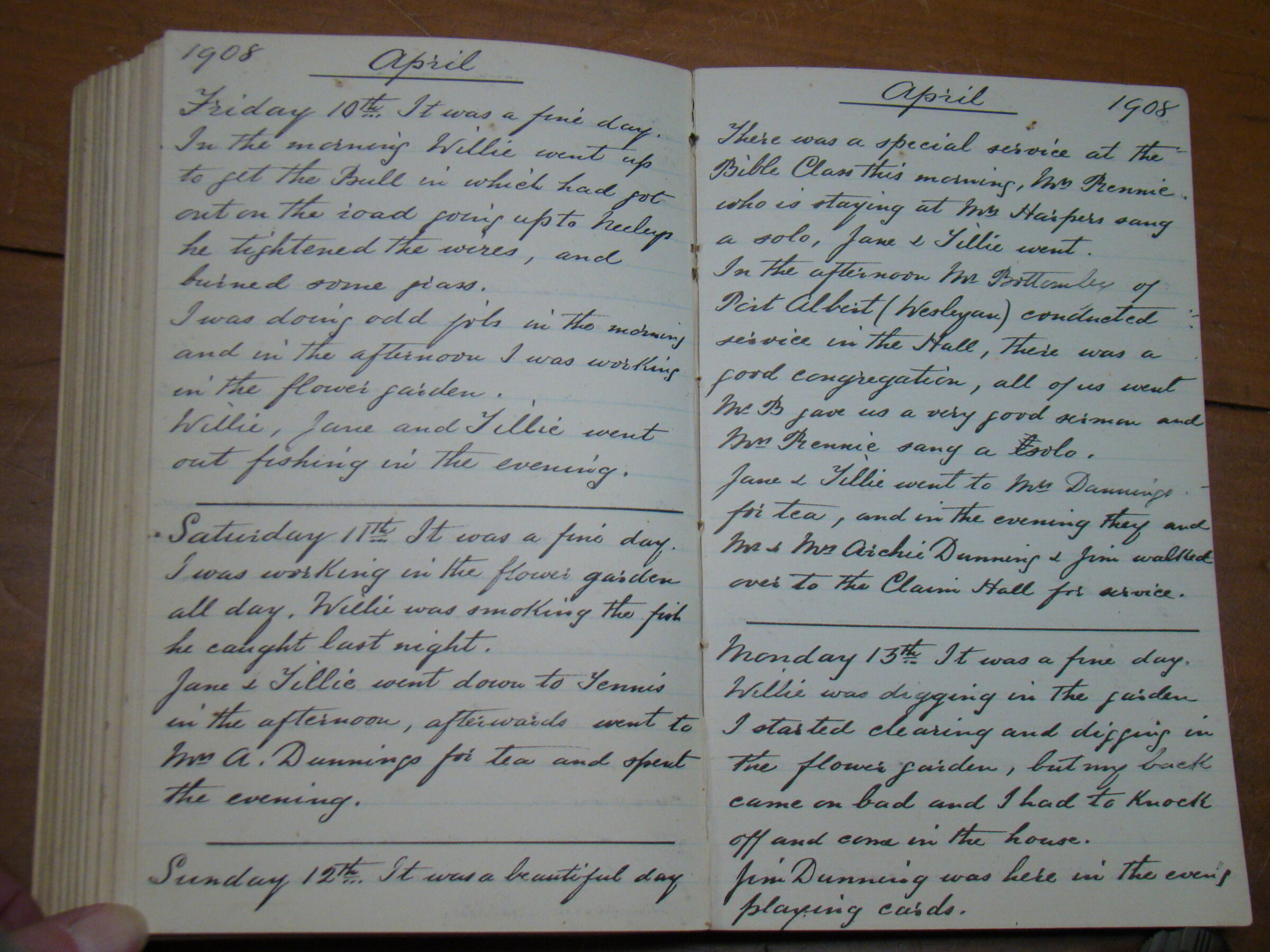 Original CS Clarke diary page