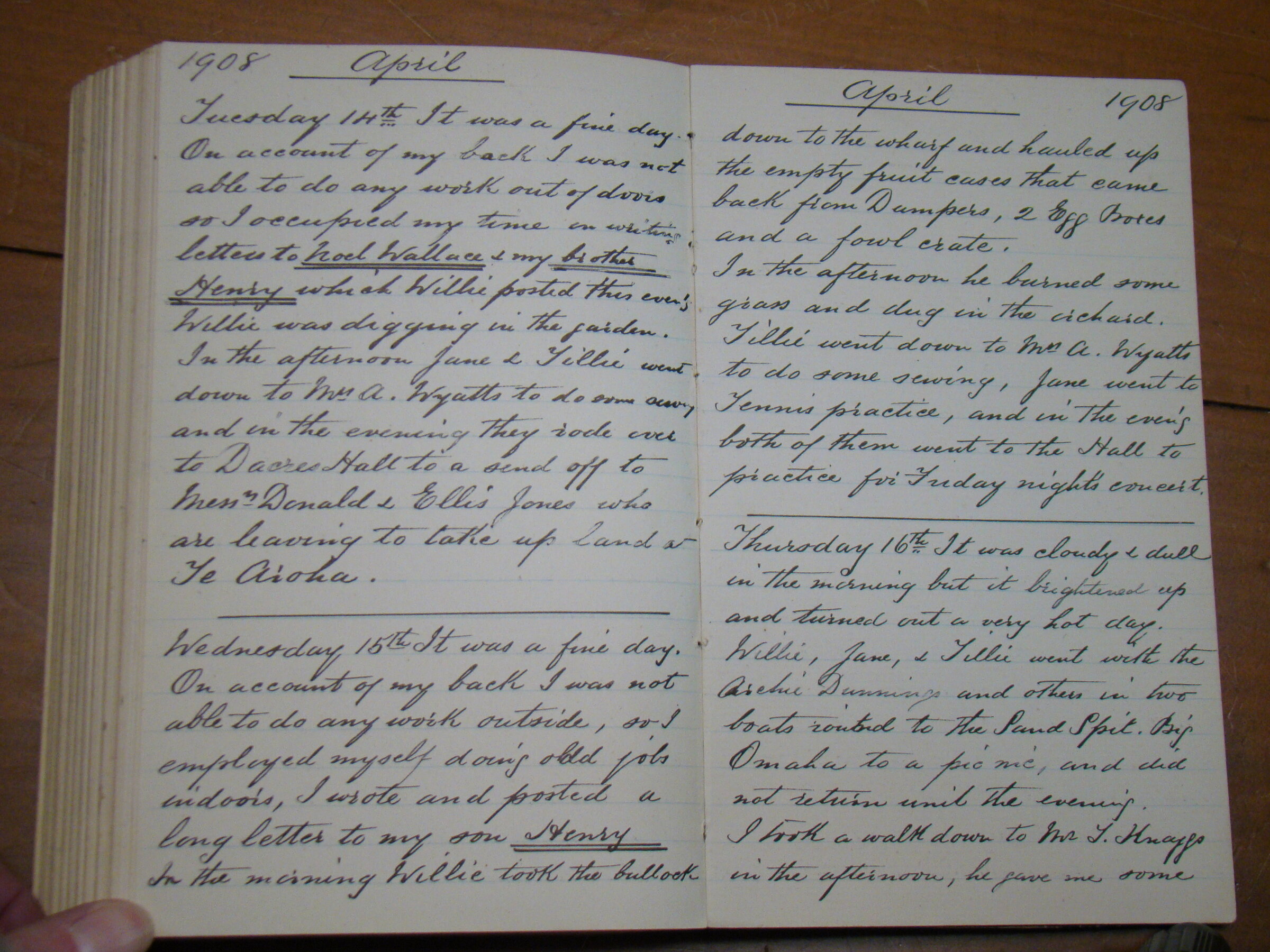 Original CS Clarke diary page