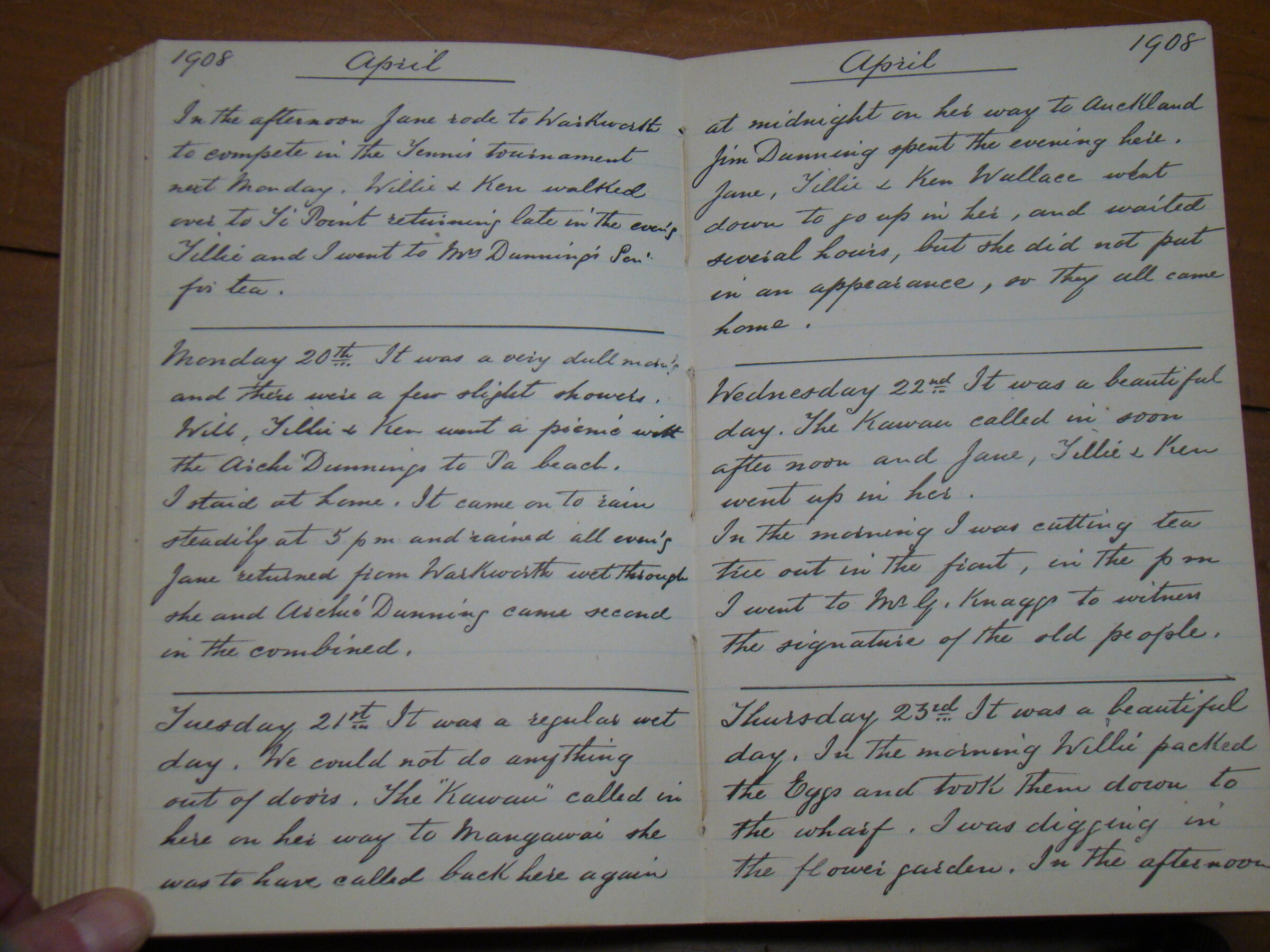 Original CS Clarke diary page