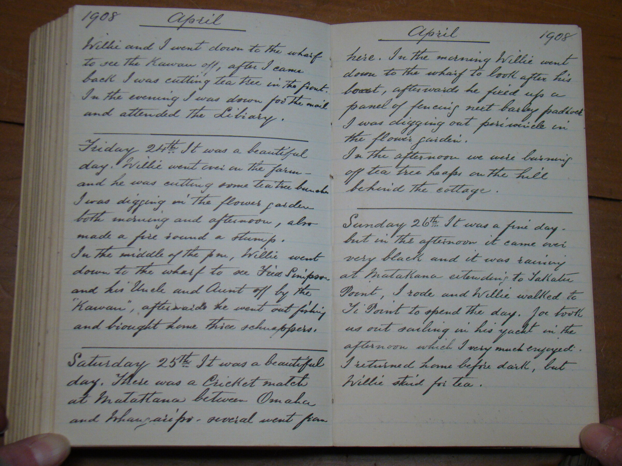 Original CS Clarke diary page