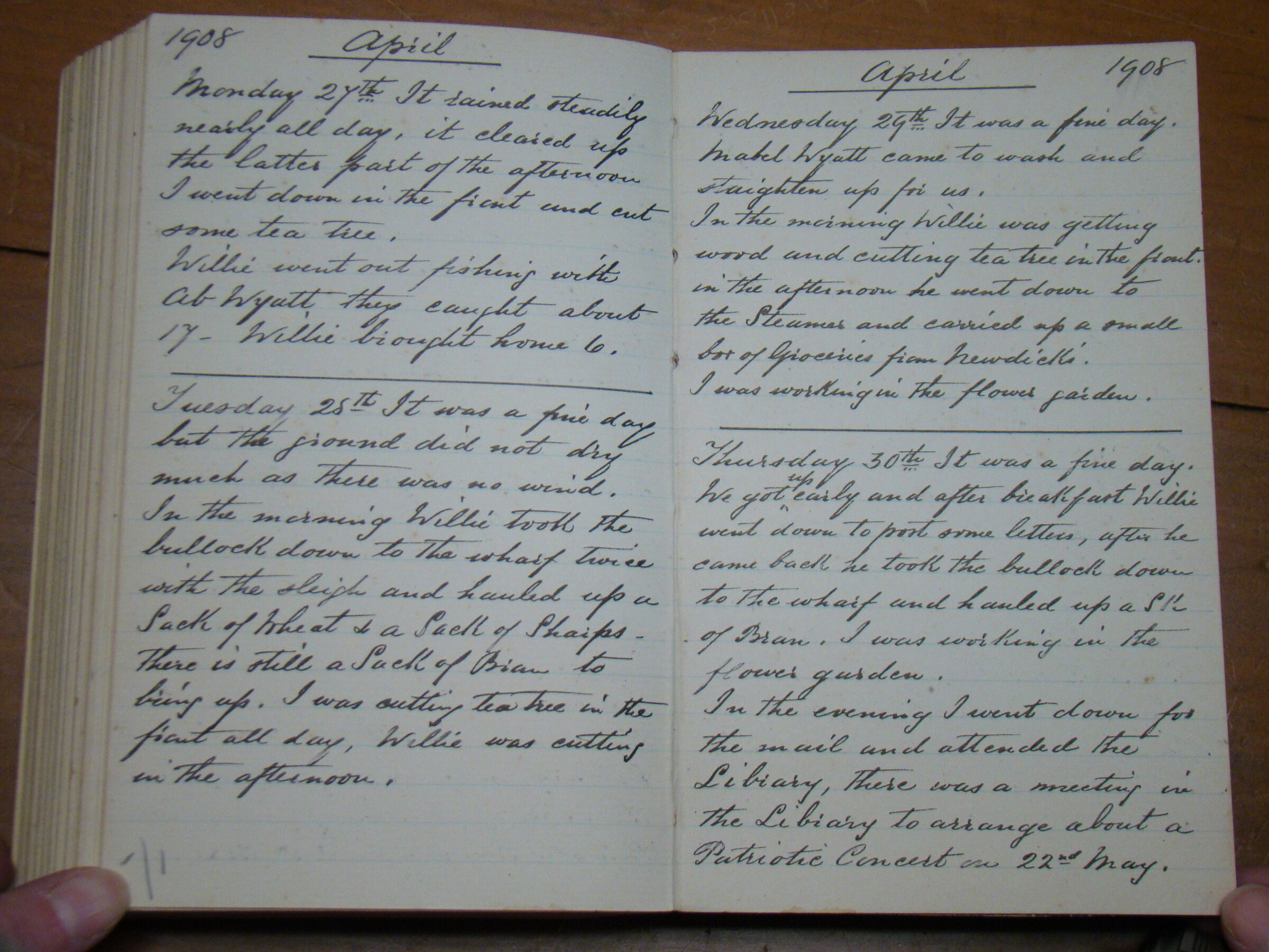Original CS Clarke diary page