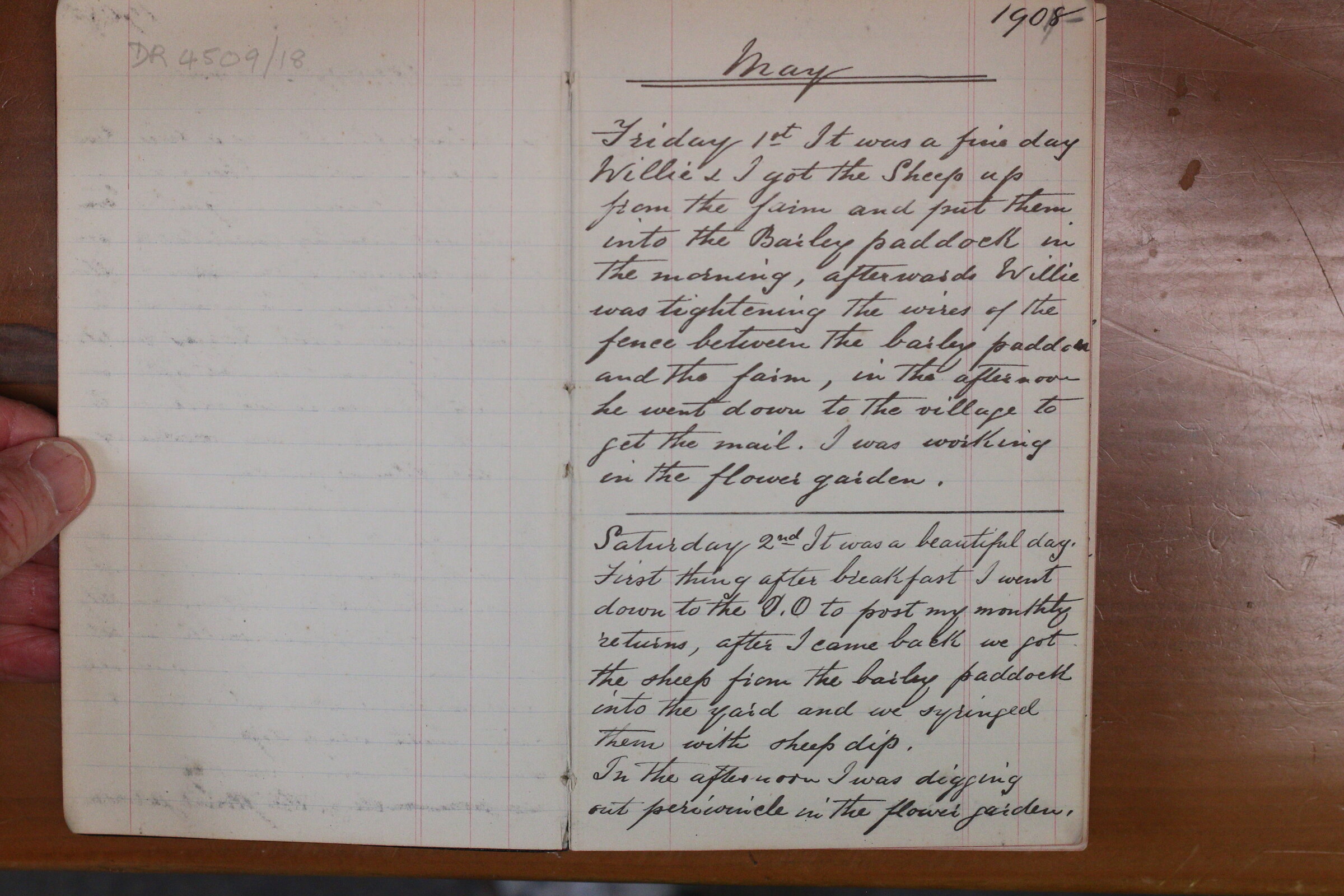 Original CS Clarke diary page