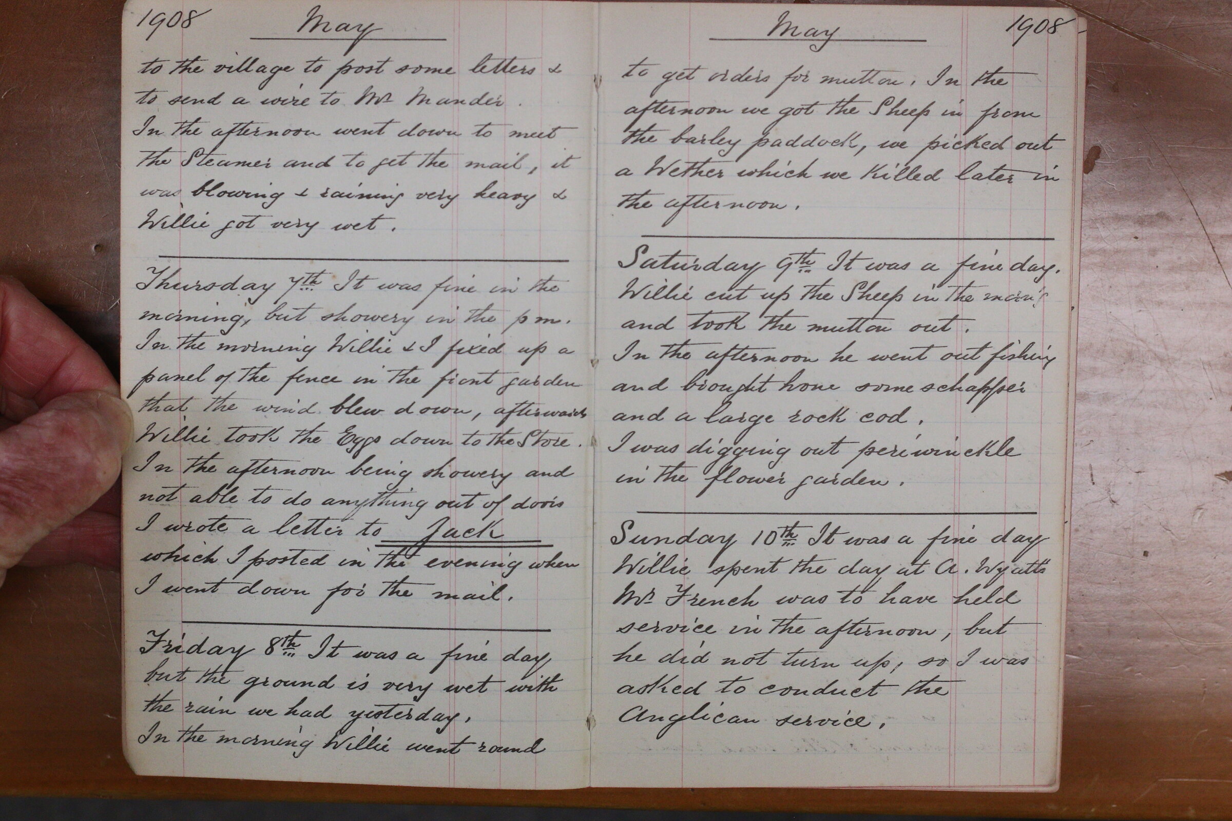 Original CS Clarke diary page
