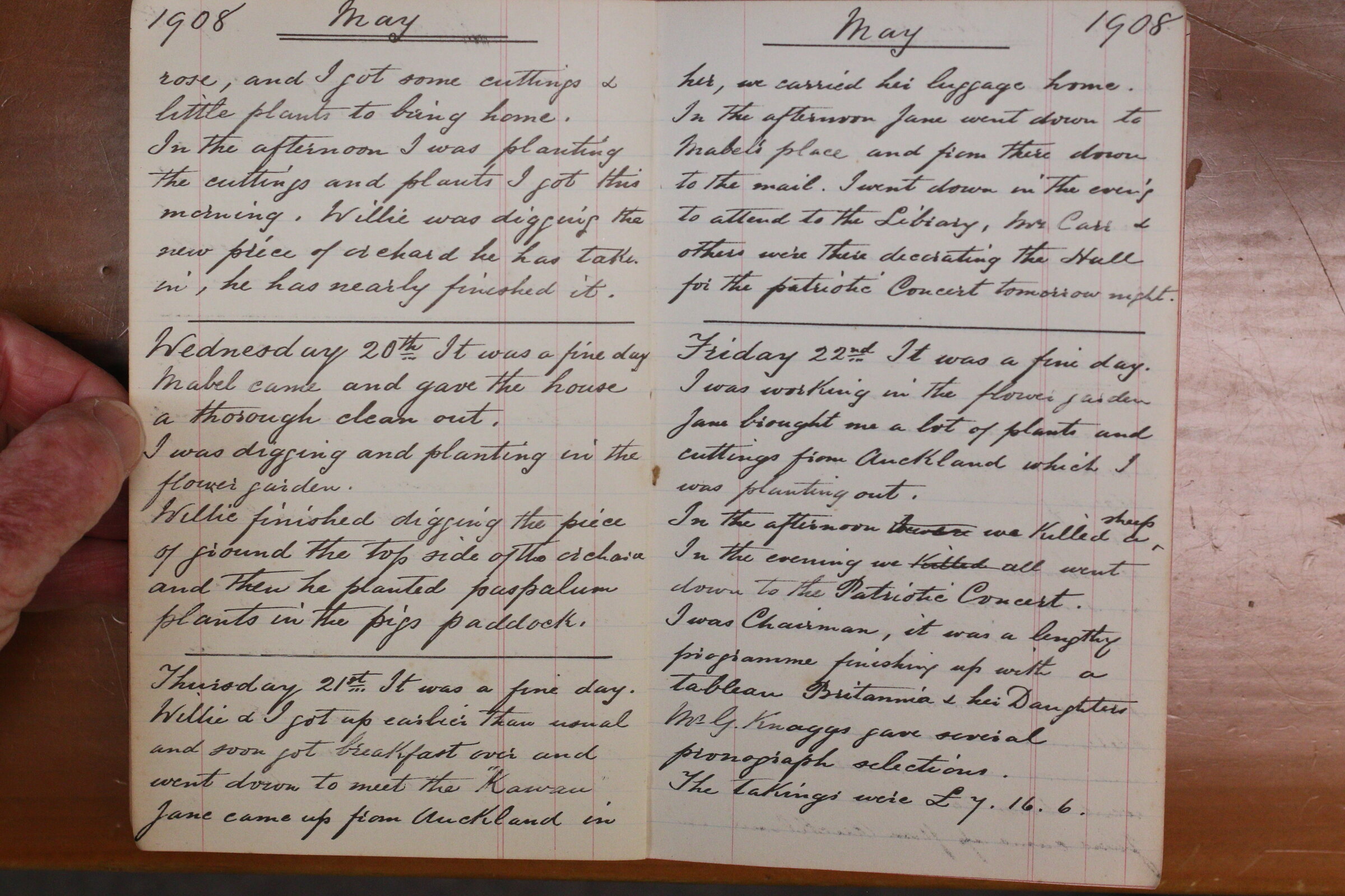 Original CS Clarke diary page