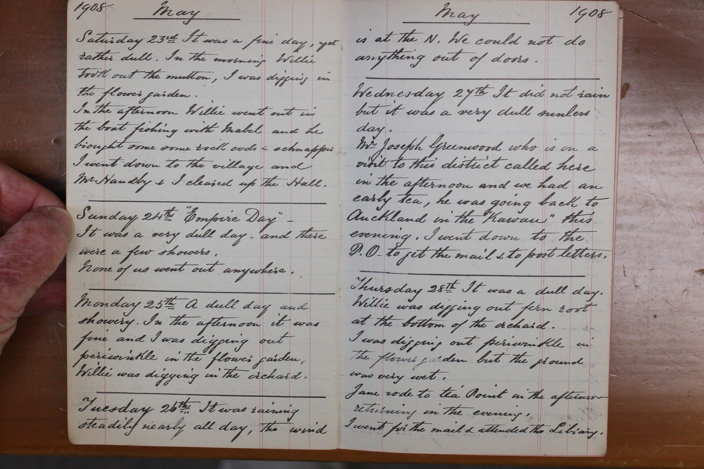 Original CS Clarke diary page