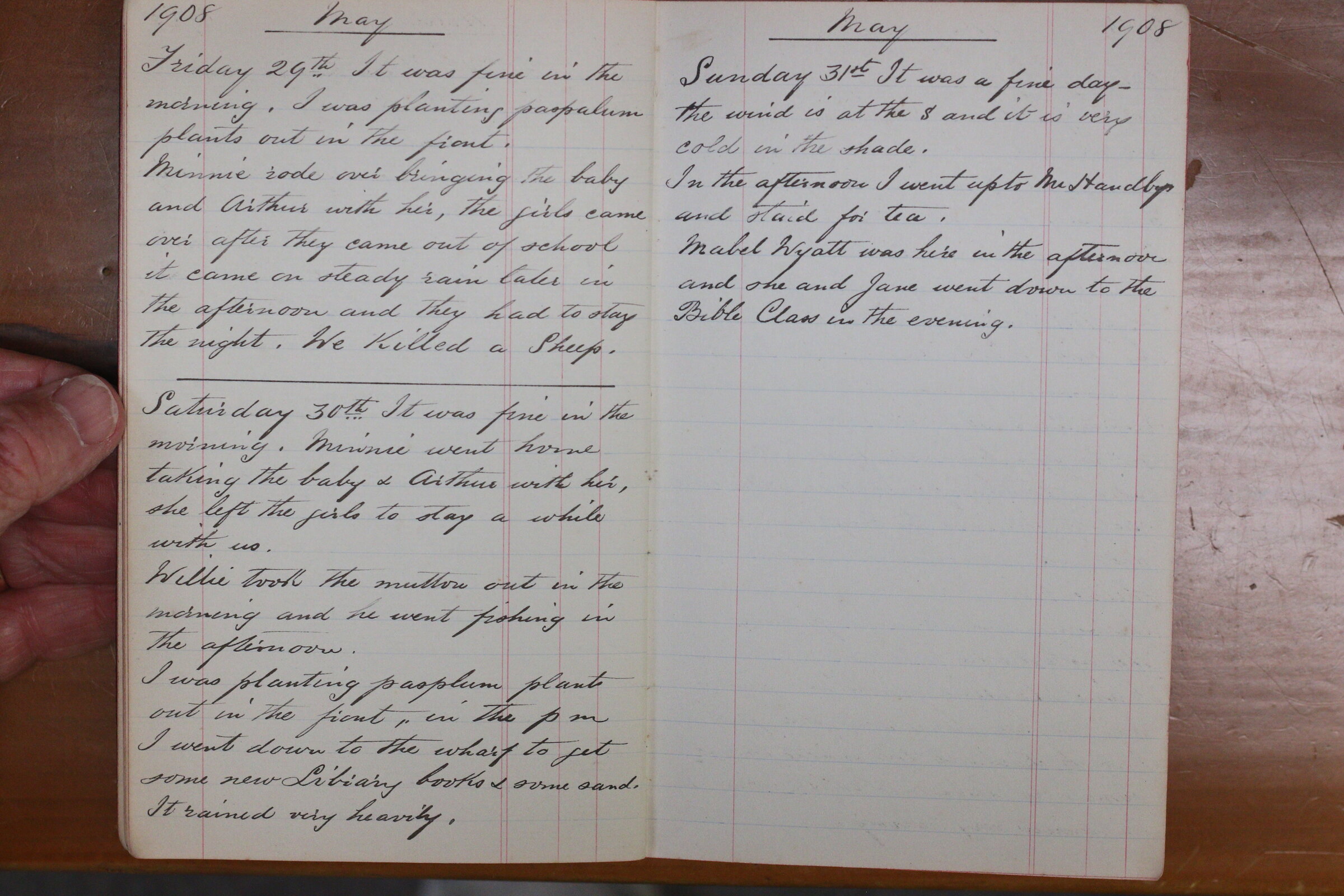 Original CS Clarke diary page